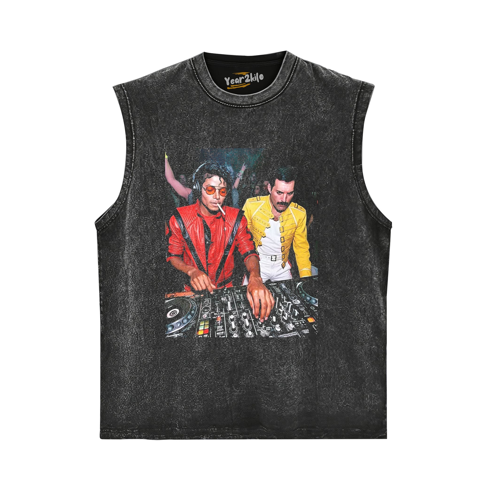 MICHAEL JACKSON & FREDDIE MERCURY TANK TOP & TEE & LONG SLEEVE & LAYERED LS & HOODIE