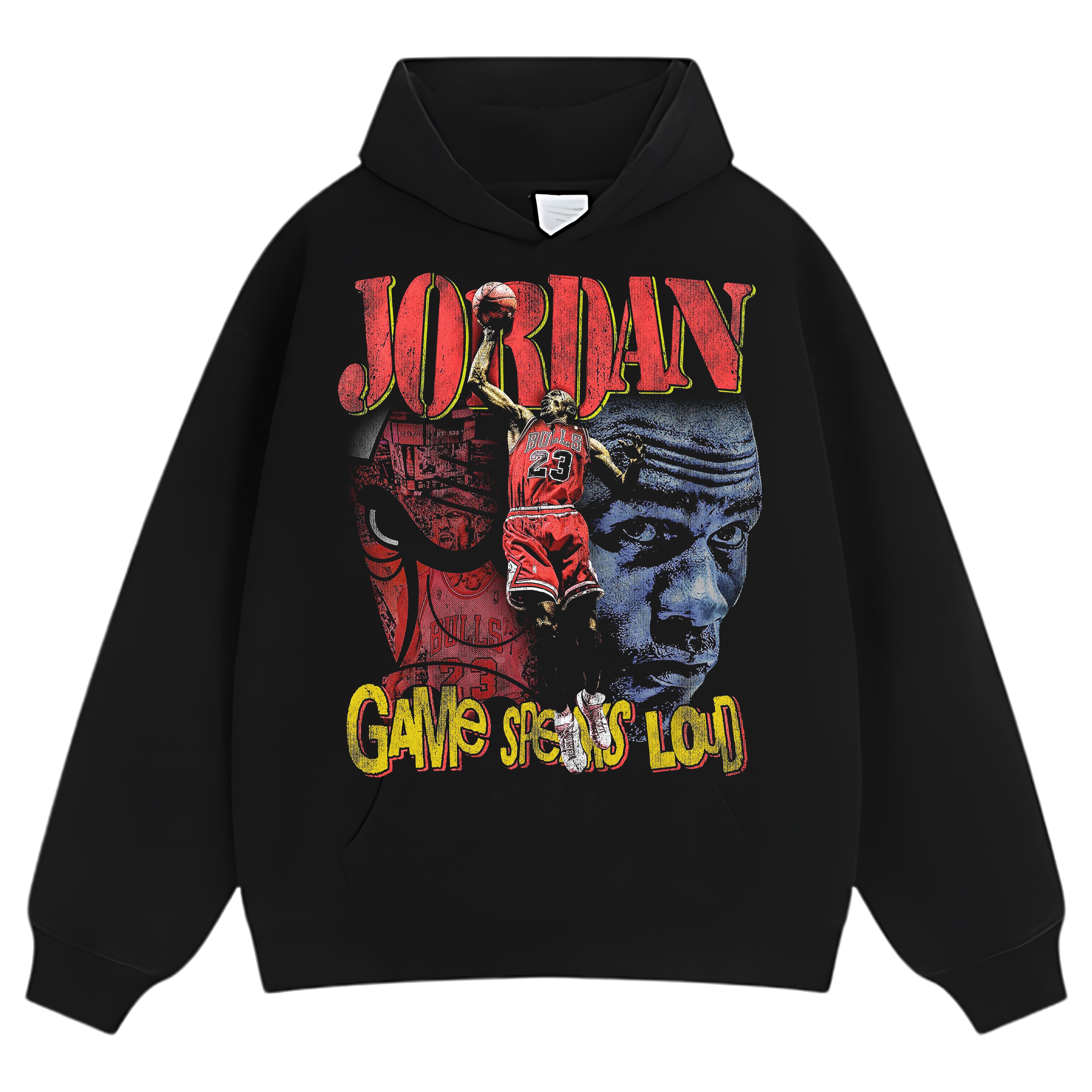 MICHEAL JORDAN CHICAGO BULLS VINTAGE STYLE TEE & LS & HOODIE