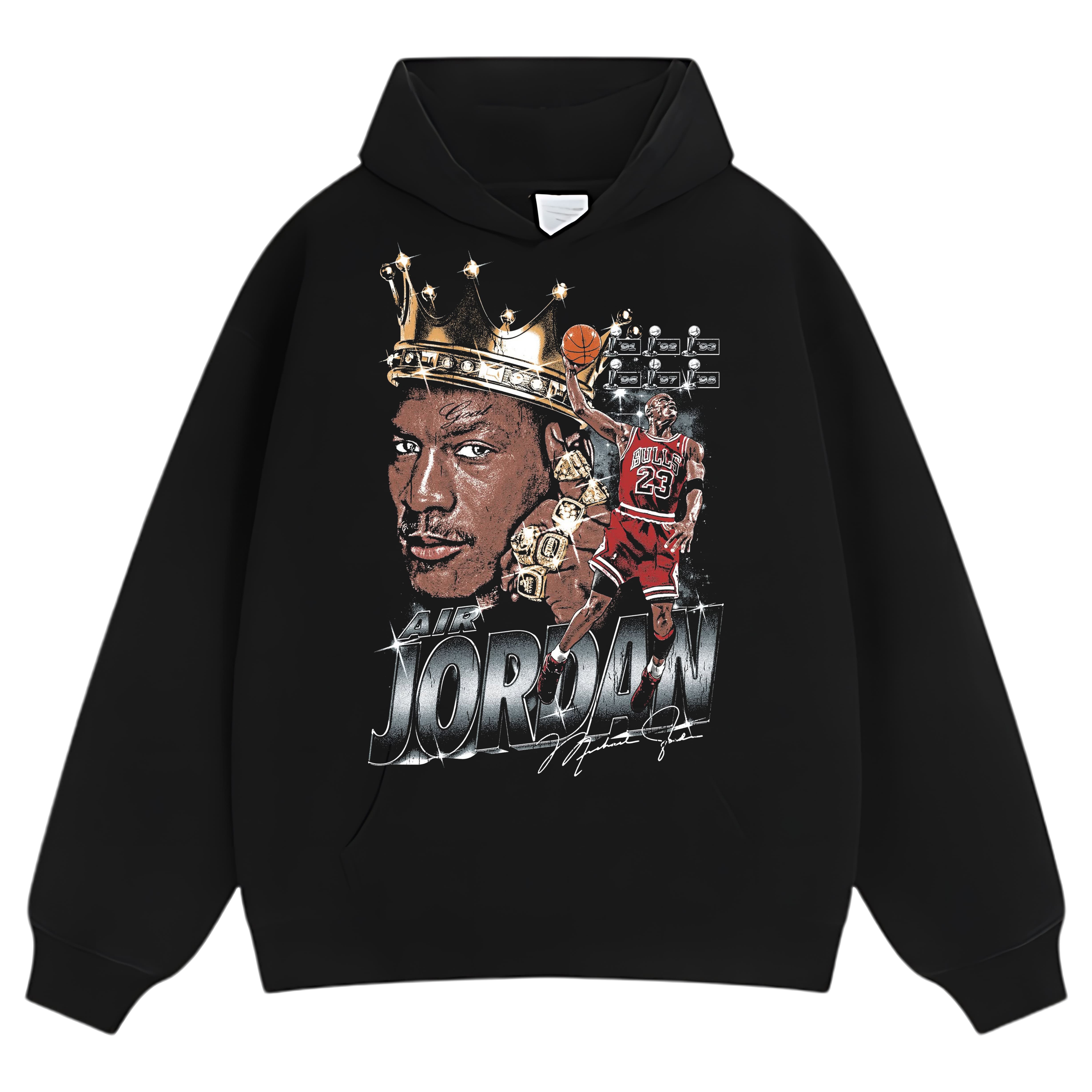 MICHEAL JORDAN CHICAGO BULLS VINTAGE STYLE V3 TEE & LS & HOODIE