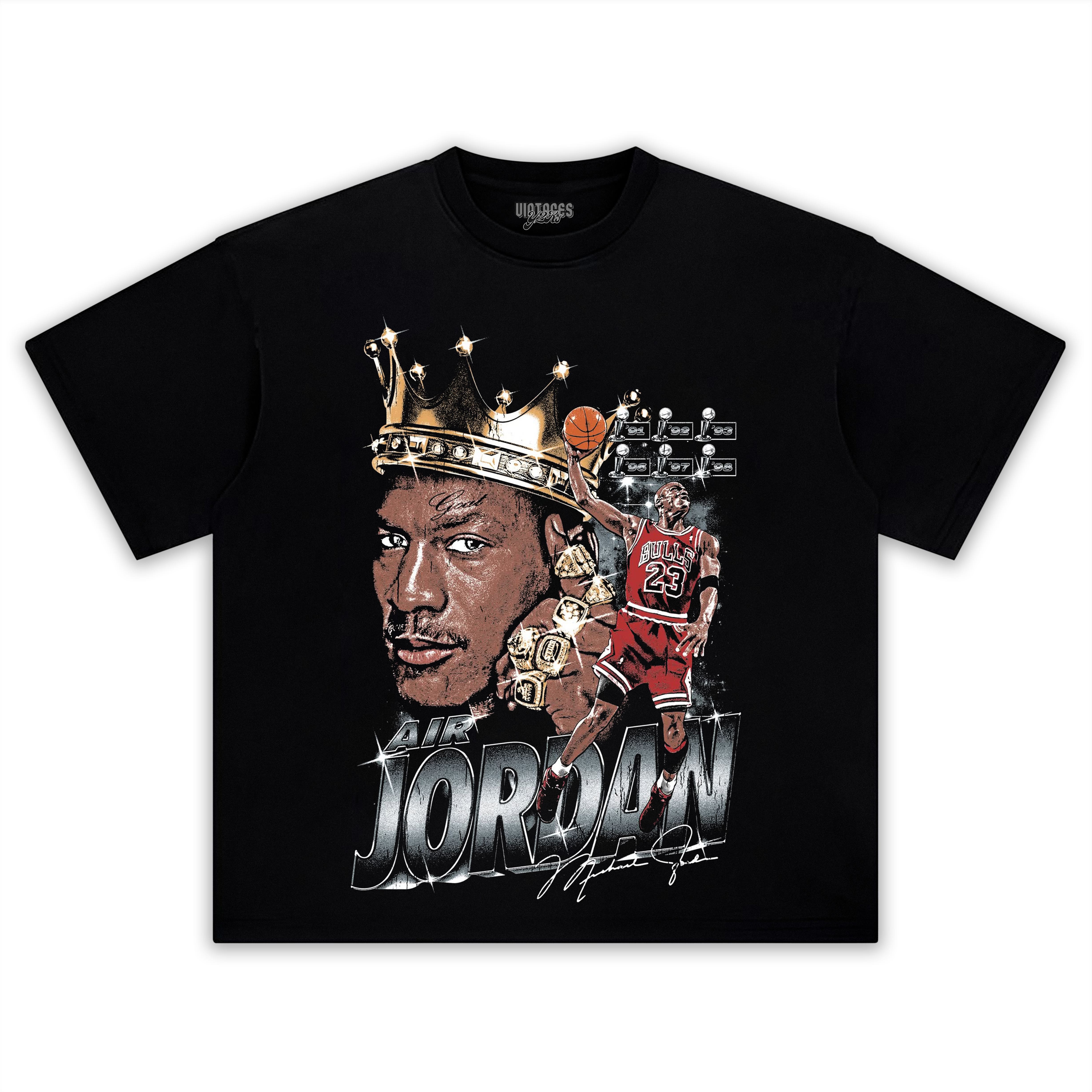 MICHEAL JORDAN CHICAGO BULLS VINTAGE STYLE V3 TEE & LS & HOODIE