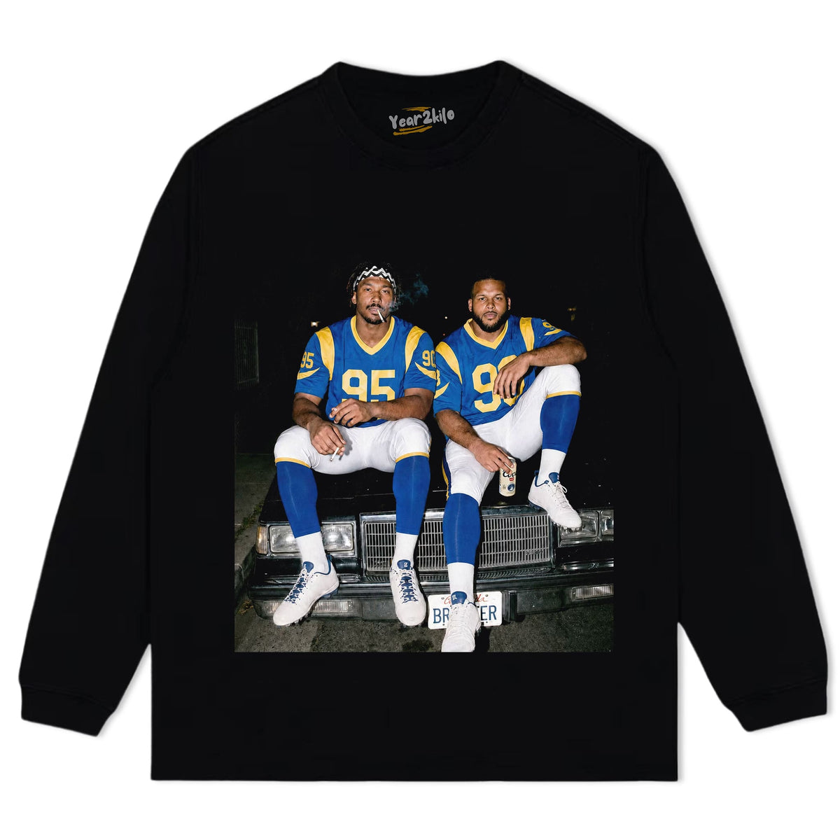 MIDDLE FINGER & MYLES GARRETT LA RAMS FOOTBALL TANK TOP & TEE & LONG SLEEVE & LAYERED LS & HOODIE