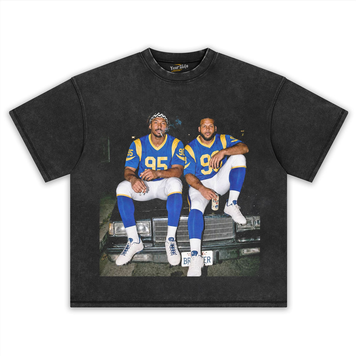 MIDDLE FINGER & MYLES GARRETT LA RAMS FOOTBALL TANK TOP & TEE & LONG SLEEVE & LAYERED LS & HOODIE