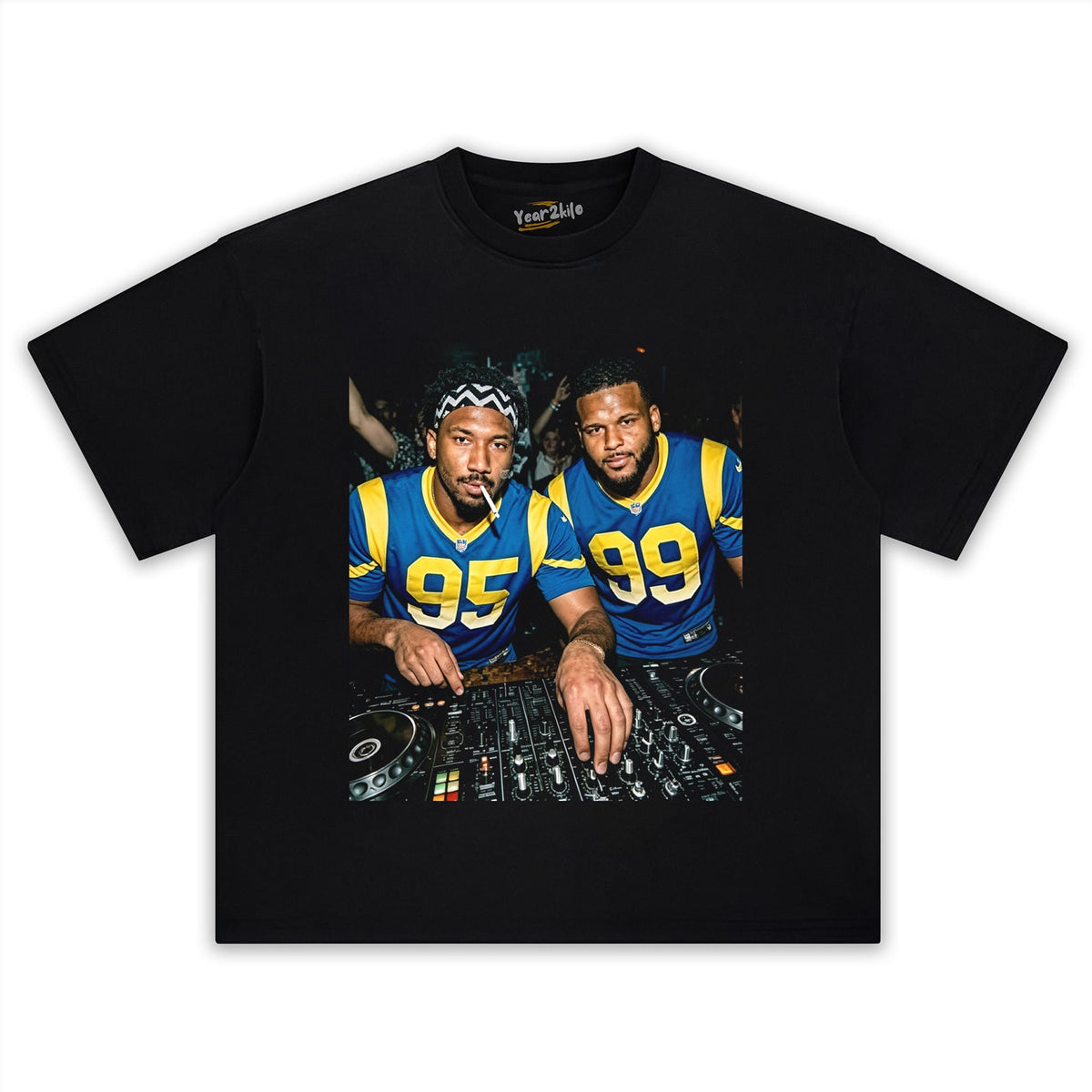 MIDDLE FINGER & MYLES GARRETT LA RAMS FOOTBALL V3 TANK TOP & TEE & LONG SLEEVE & LAYERED LS & HOODIE