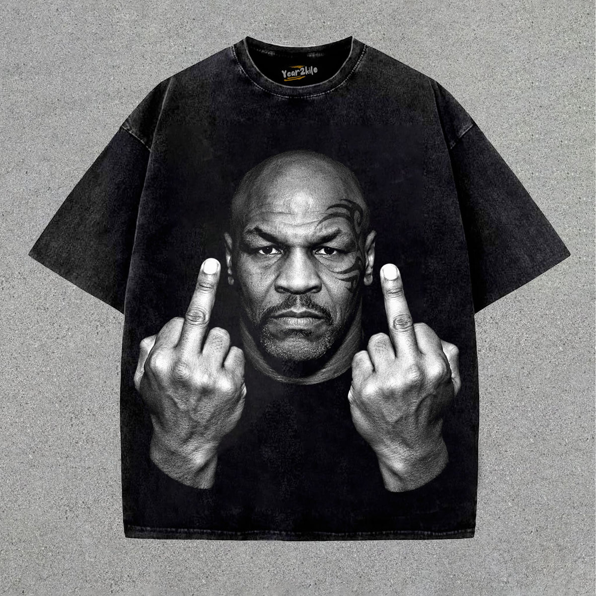 MIKE TYSON MIDDLE FINGER TANK TOP & TEE & LONG SLEEVE & LAYERED LS & HOODIE