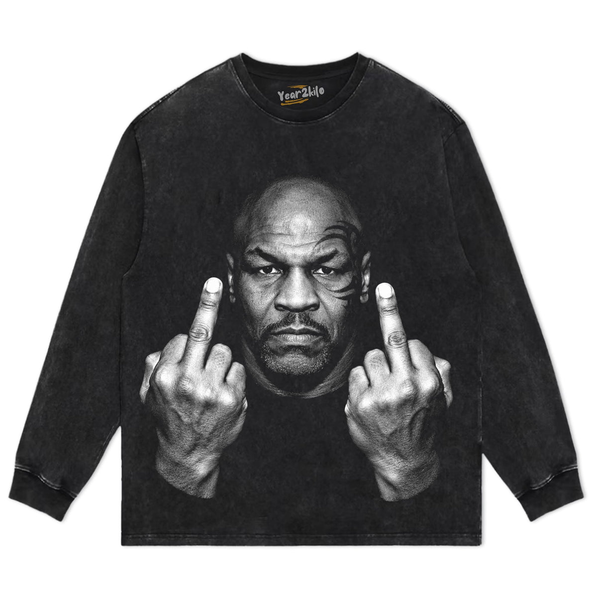 MIKE TYSON MIDDLE FINGER TANK TOP & TEE & LONG SLEEVE & LAYERED LS & HOODIE