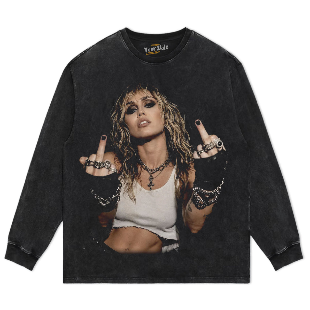 MILEY - MIDDLE FINGER V2 TANK TOP & TEE & LONG SLEEVE & LAYERED LS & HOODIE