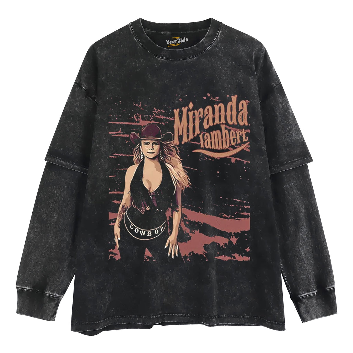 MIRANDA LAMBERT - BROWN VINTAGE TANK TOP & TEE & LONG SLEEVE & LAYERED LS & HOODIE