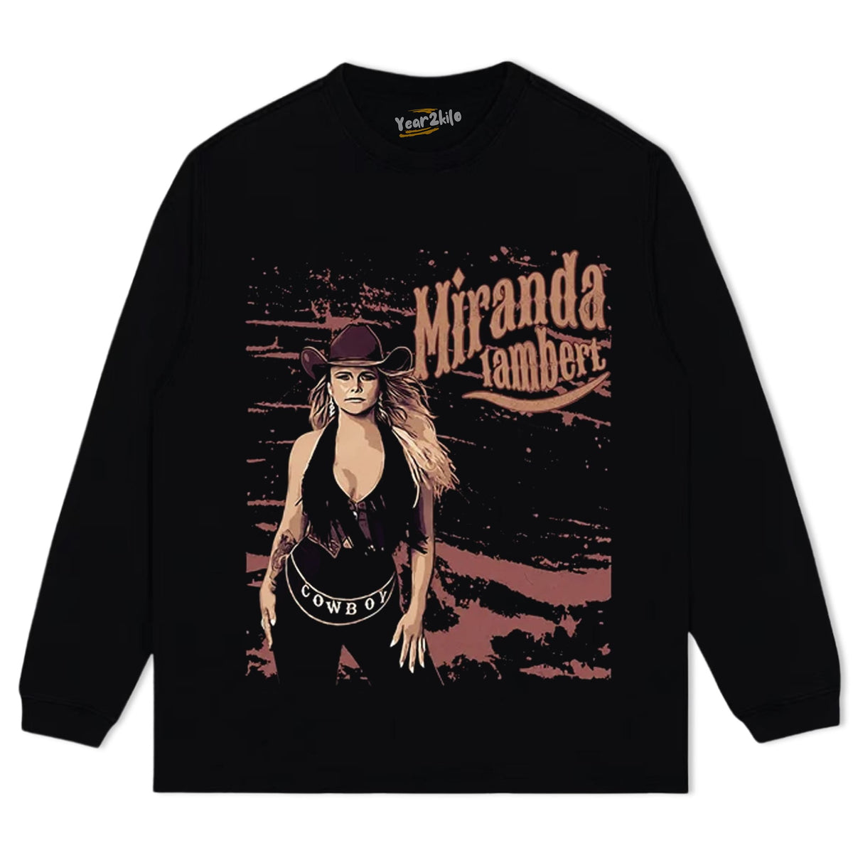 MIRANDA LAMBERT - BROWN VINTAGE TANK TOP & TEE & LONG SLEEVE & LAYERED LS & HOODIE