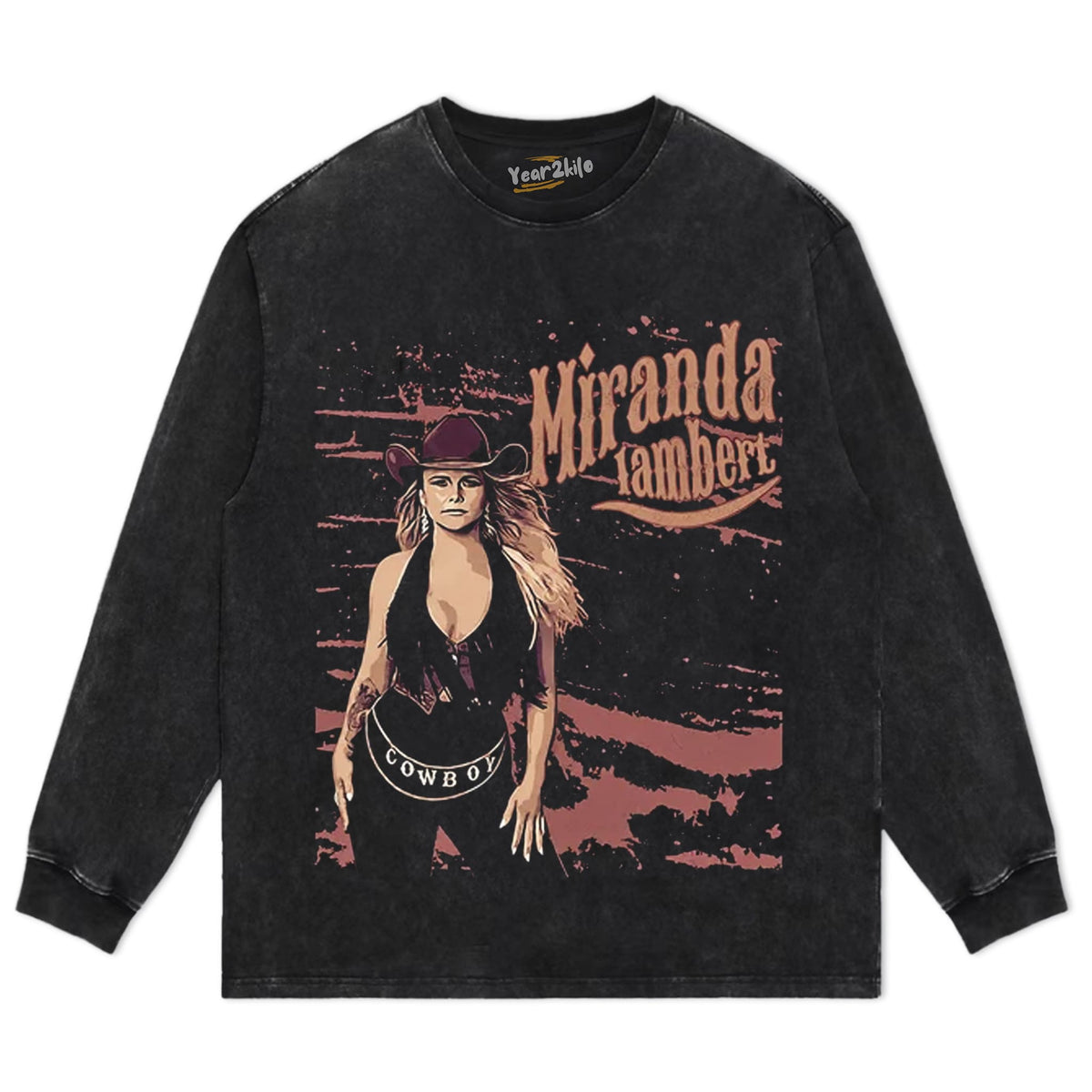 MIRANDA LAMBERT - BROWN VINTAGE TANK TOP & TEE & LONG SLEEVE & LAYERED LS & HOODIE