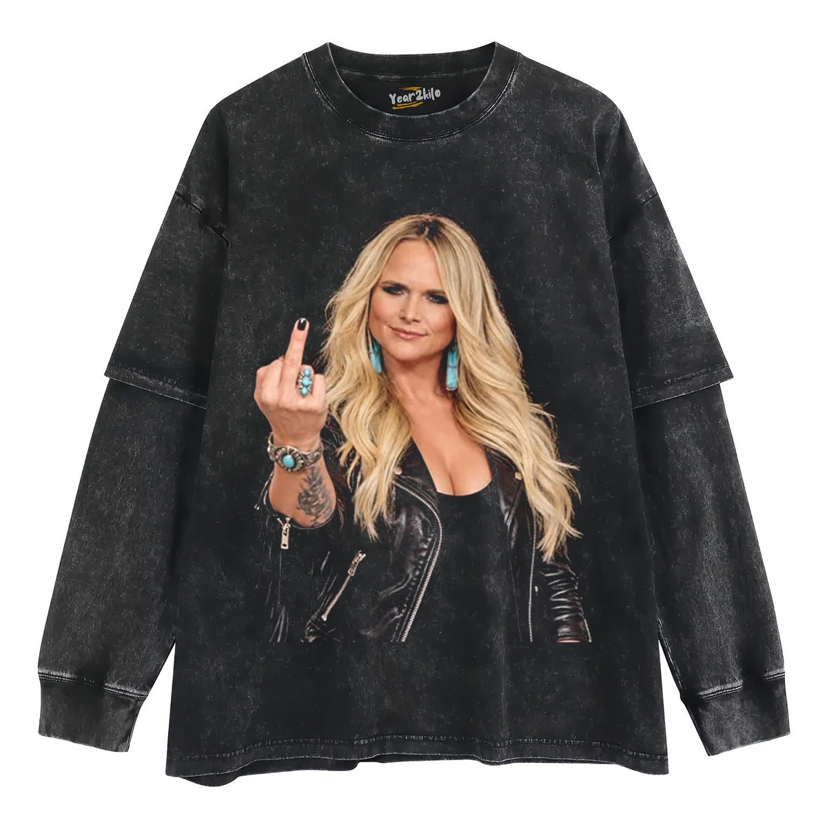 MIRANDA LAMBERT - MIDDLE FINGER TANK TOP & TEE & LONG SLEEVE & LAYERED LS & HOODIE
