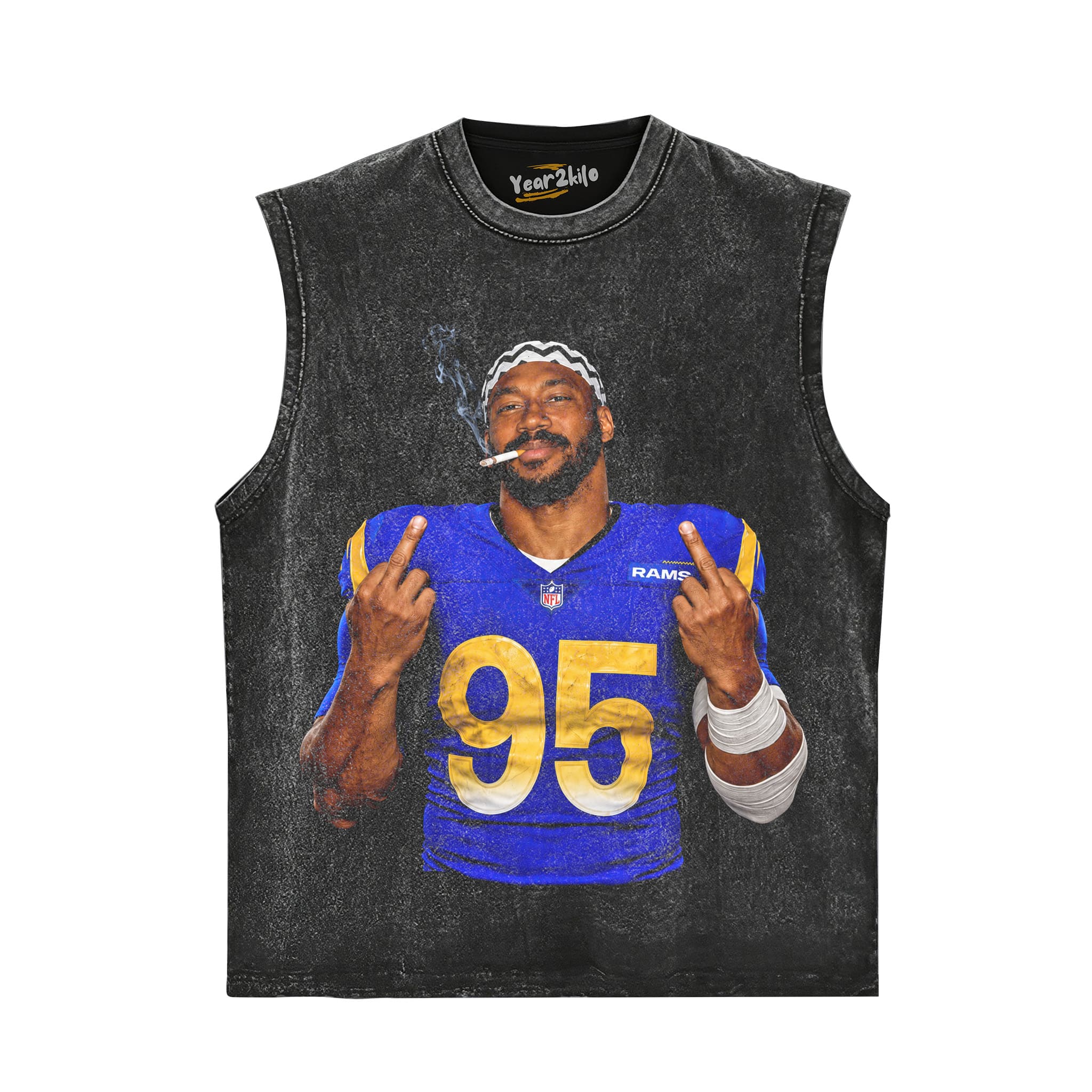 MYLES GARRETT LA RAMS FOOTBALL V1 TANK TOP & TEE & LONG SLEEVE & LAYERED LS & HOODIE