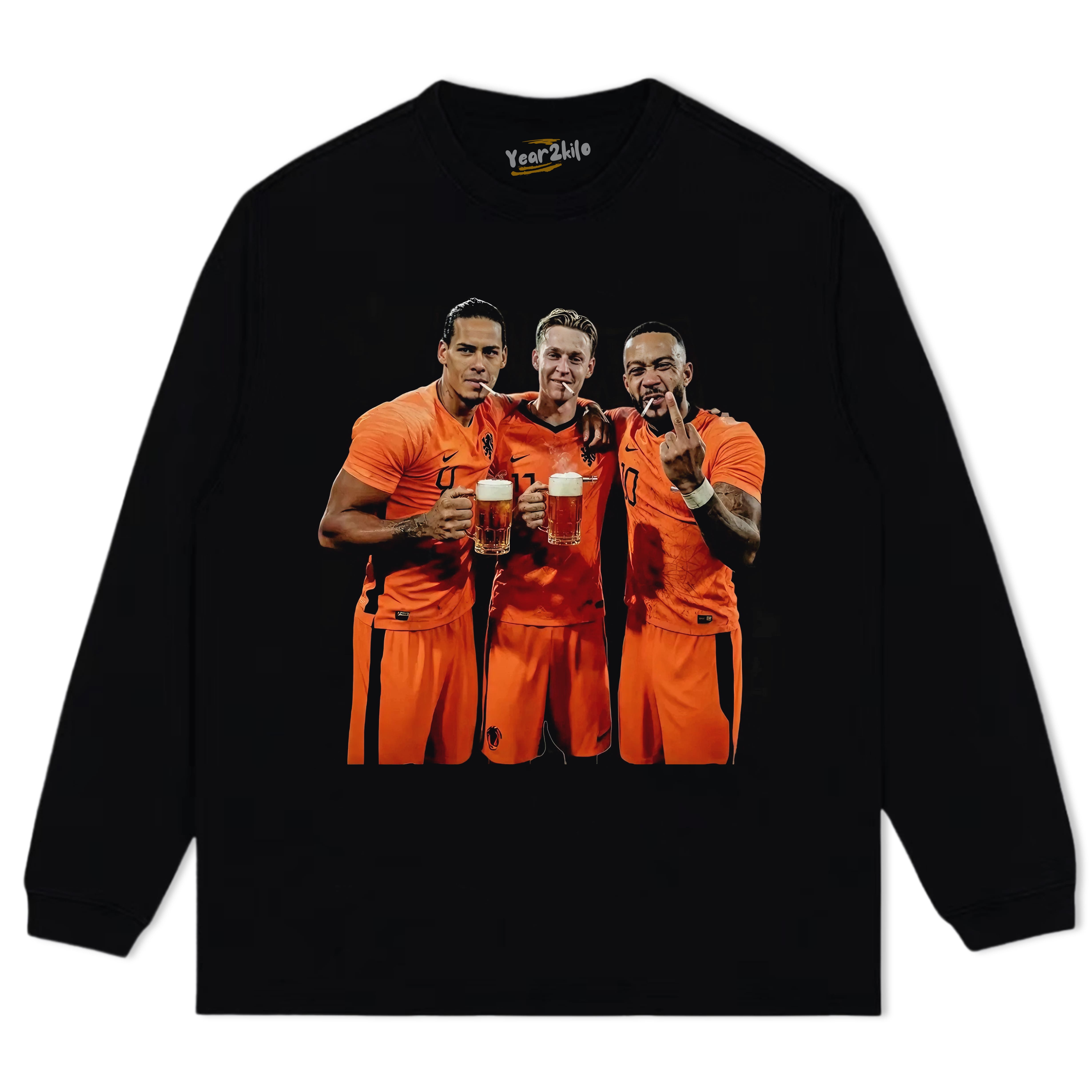 NETHERLANDS FOOTBALL STYLE V7 UNISEX TOP & TEE & LONG SLEEVE & LAYERED LS & HOODIE