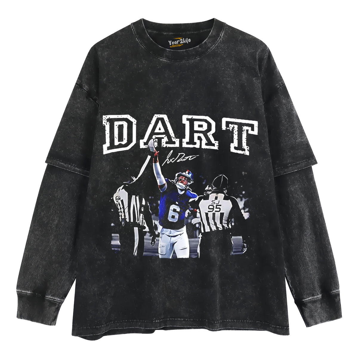 NEW YORK GIANTS JAXSON DART 06 THE FANTASTIC MOMENT TEE & LS & HOODIE