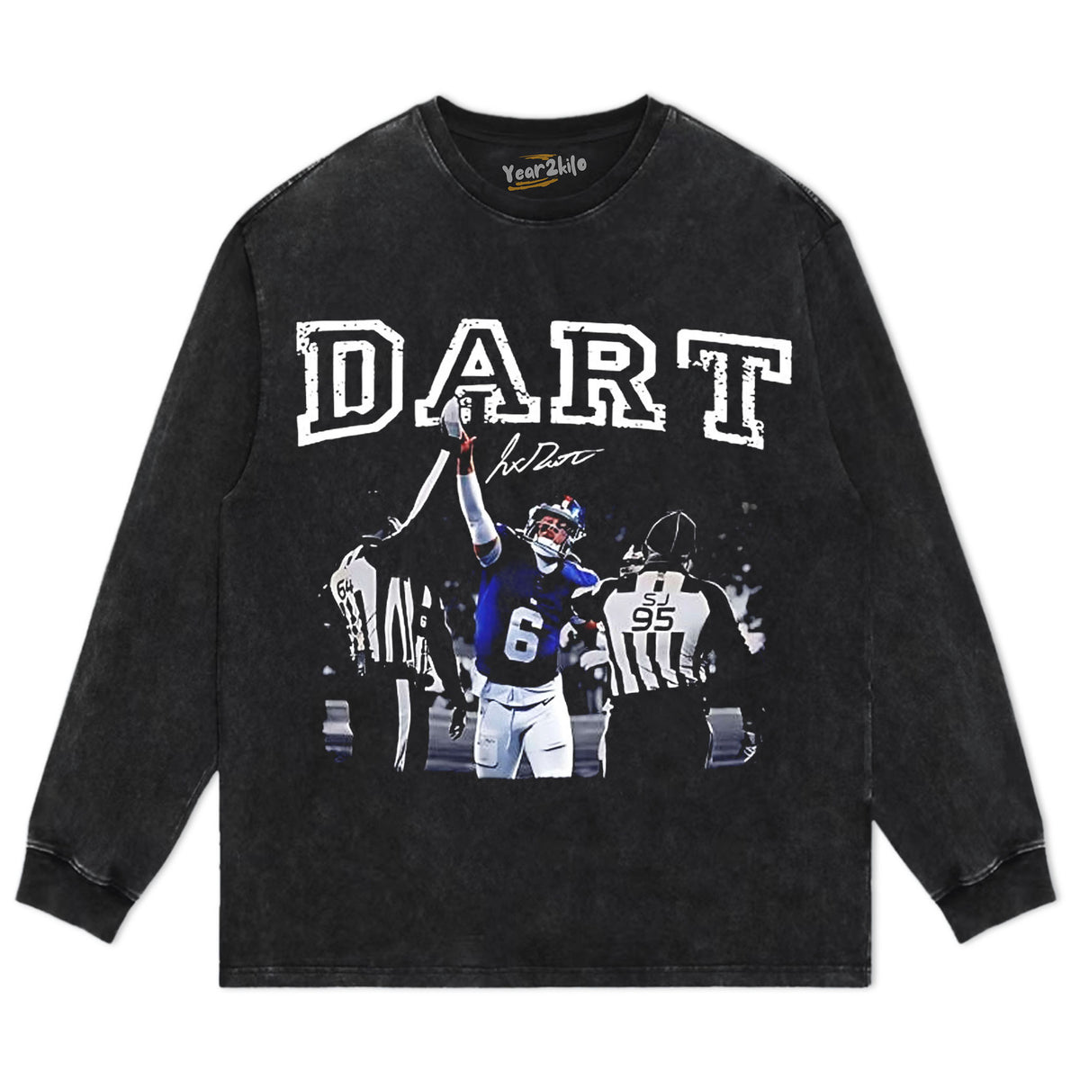 NEW YORK GIANTS JAXSON DART 06 THE FANTASTIC MOMENT TEE & LS & HOODIE