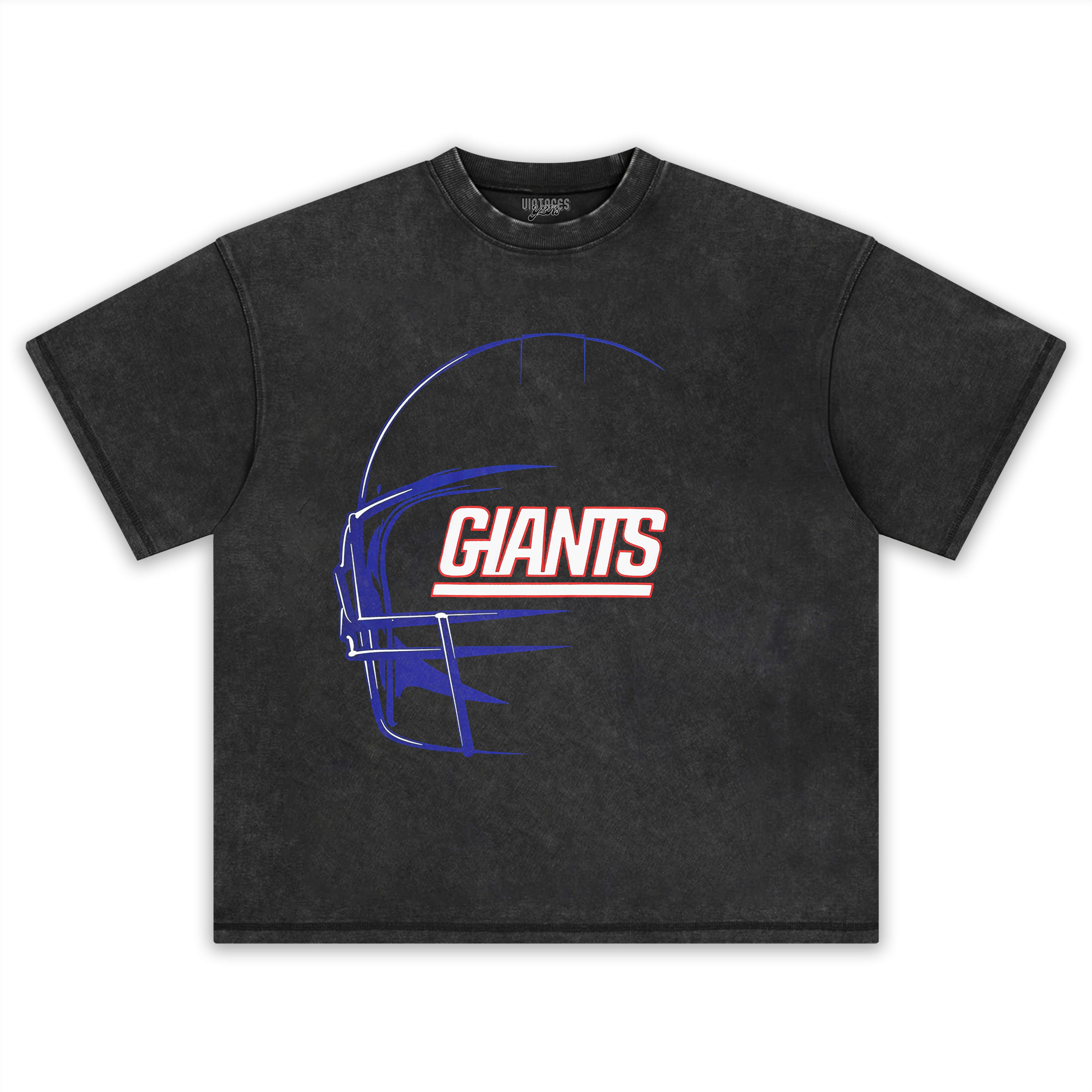 NEW YORK GIANTS NFL BLACK OVERSIZED SHORT SLEEVE V2 TEE & LS & HOODIE