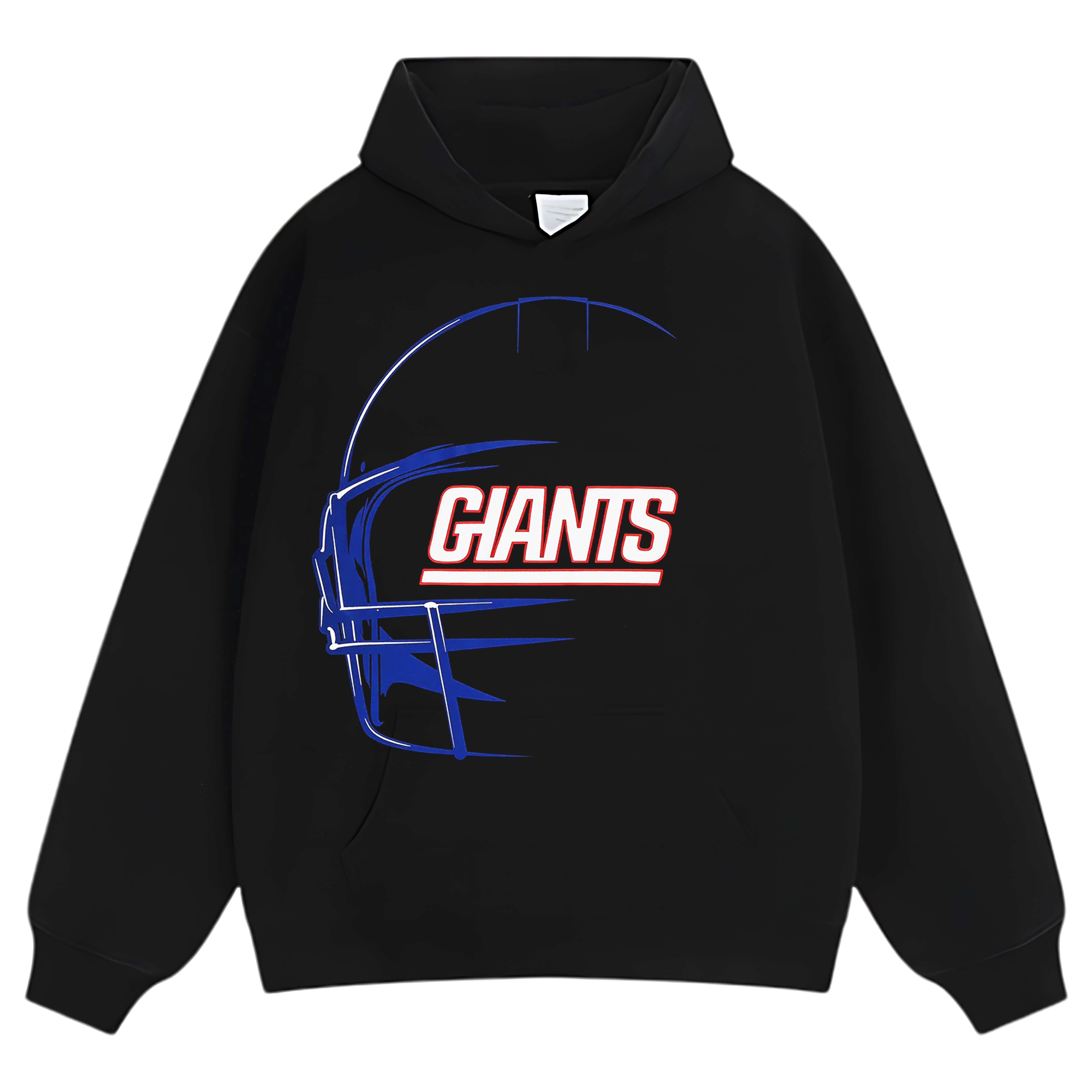 NEW YORK GIANTS NFL BLACK OVERSIZED SHORT SLEEVE V2 TEE & LS & HOODIE