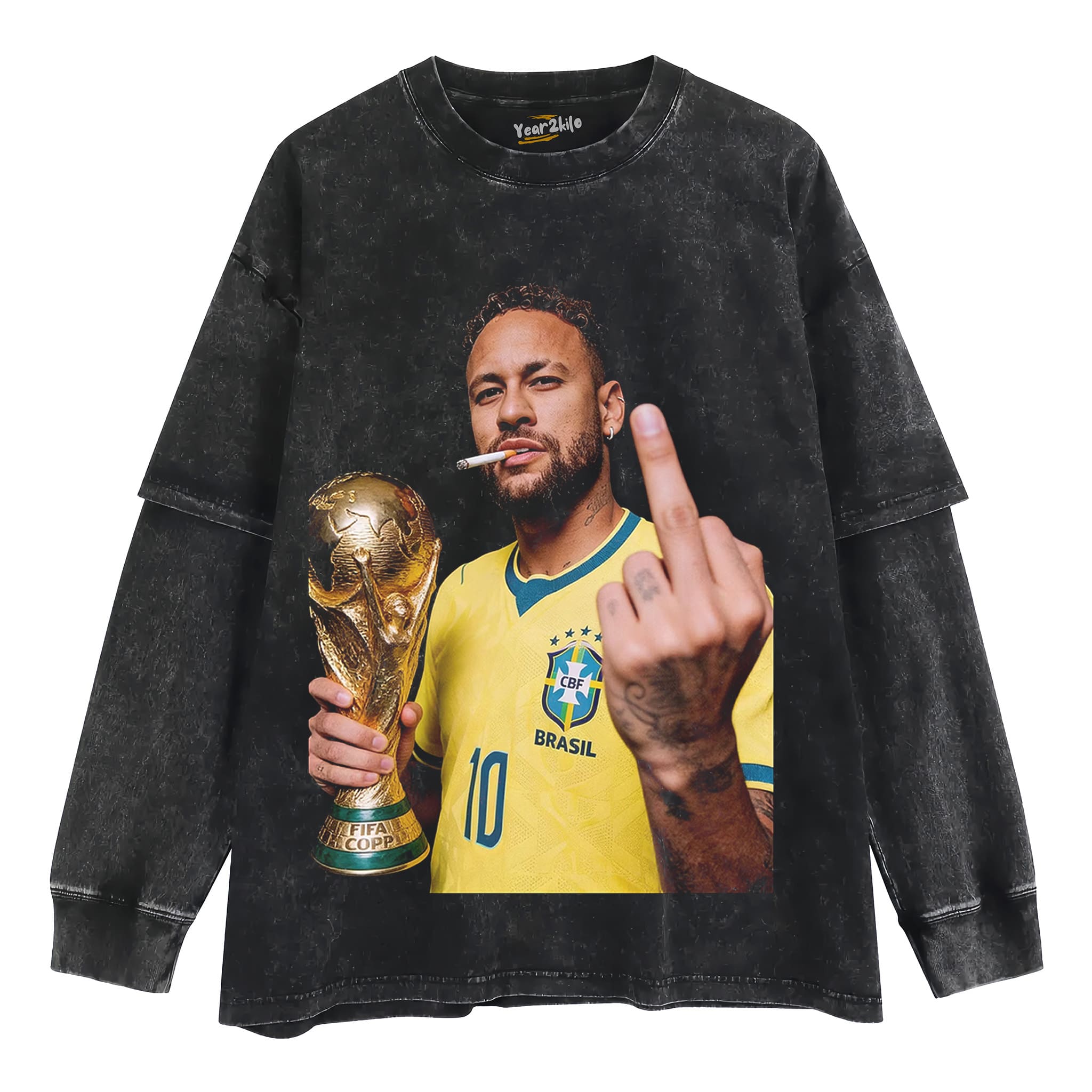 NEYMAR BRAZIL GOAT V2 TANK TOP & TEE & LONG SLEEVE & LAYERED LS & HOODIE