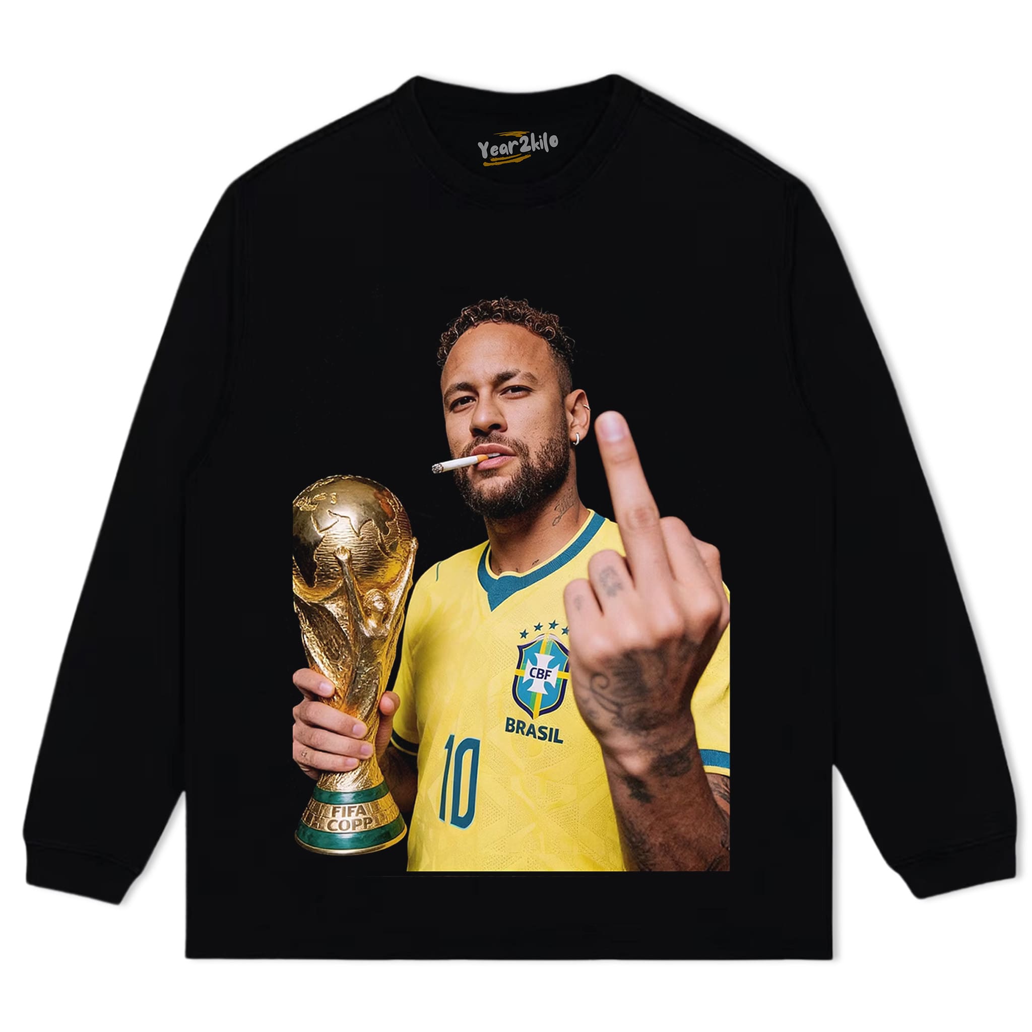 NEYMAR BRAZIL GOAT V2 TANK TOP & TEE & LONG SLEEVE & LAYERED LS & HOODIE