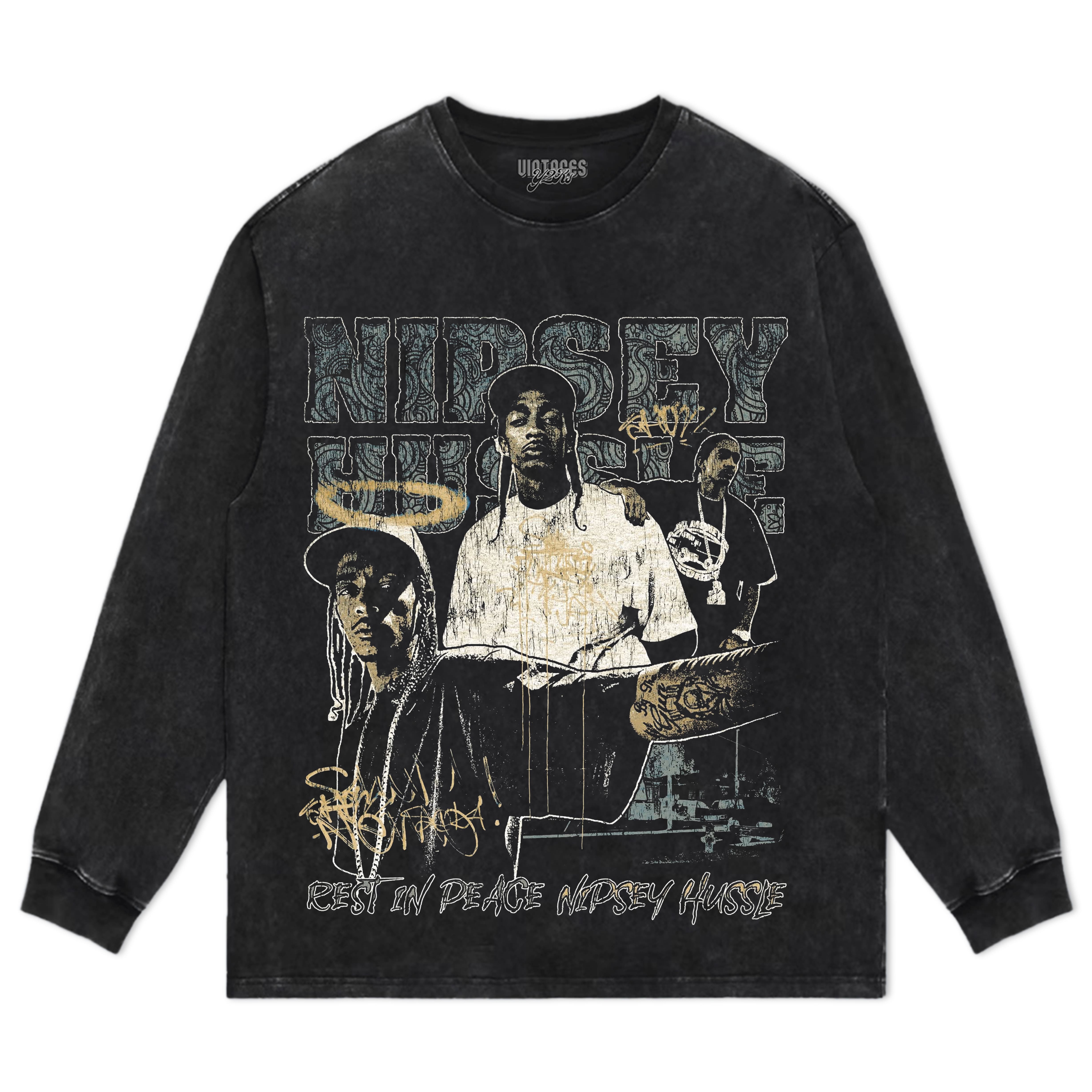NIPSEY HUSSLE-VINTAGE STYLE TEE & LS & HOODIE