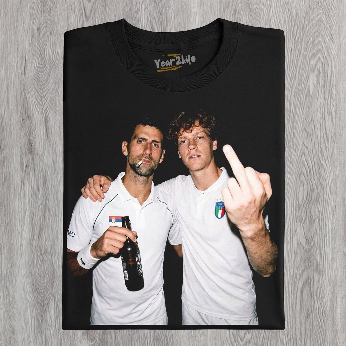 NOVAK DJOKOVIC & ITALY JANNIK SINNER TANK TOP & TEE & LONG SLEEVE & LAYERED LS & HOODIE