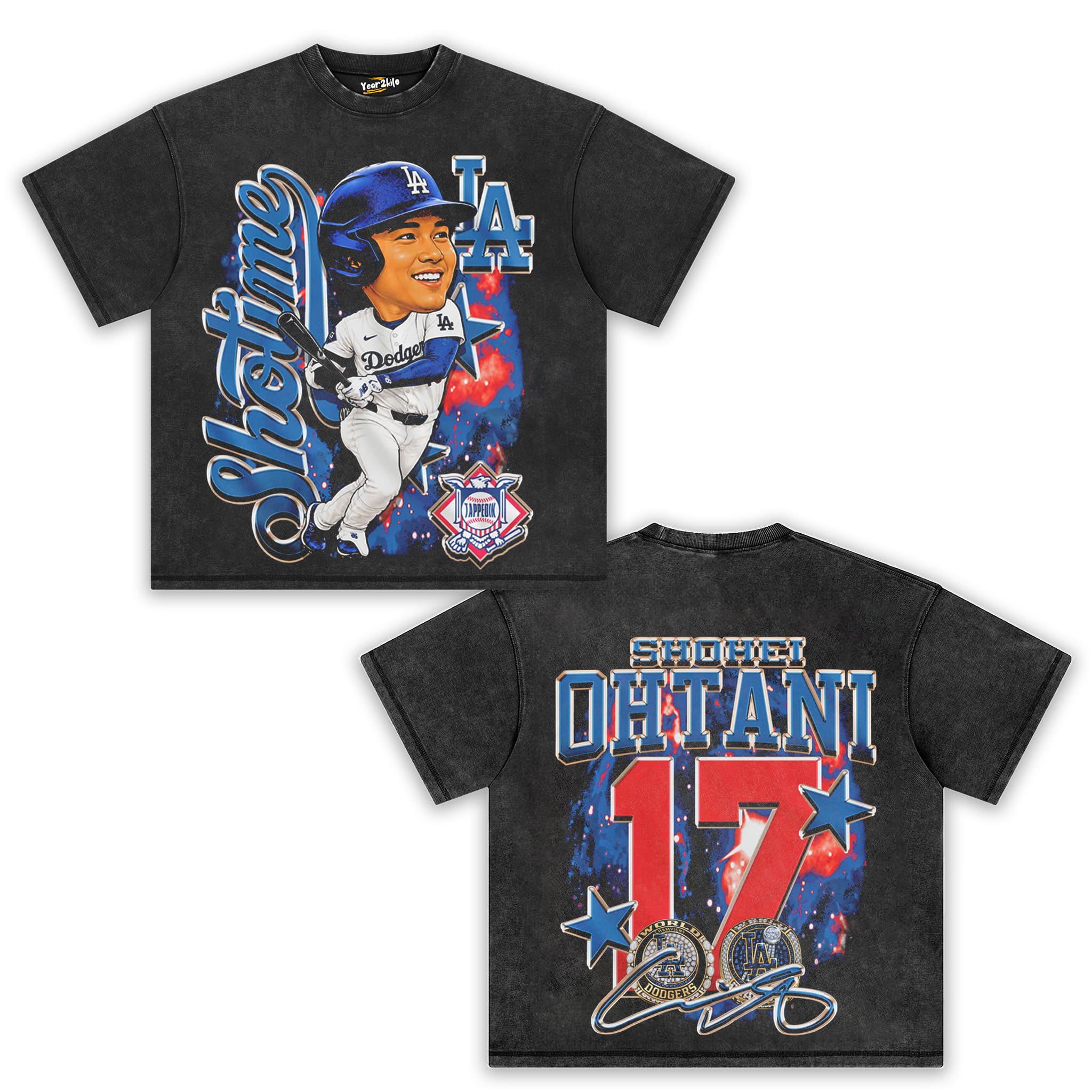 OHTANI BIG HEAD V1 TANK TOP & TEE & LONG SLEEVE & LAYERED LS & HOODIE