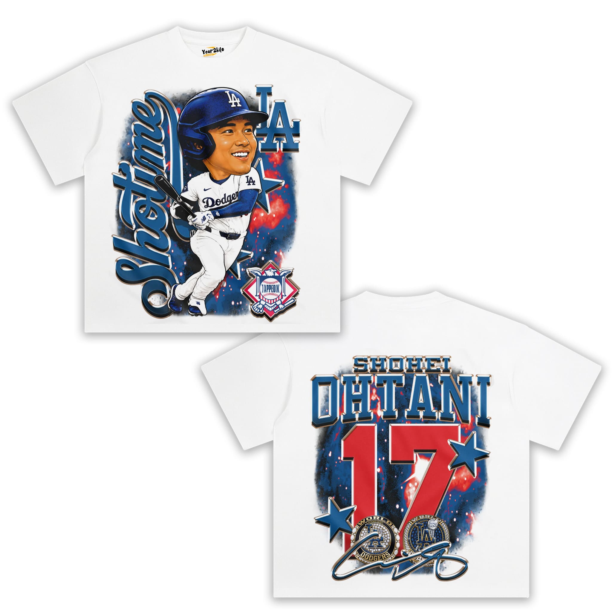 OHTANI BIG HEAD V1 TANK TOP & TEE & LONG SLEEVE & LAYERED LS & HOODIE