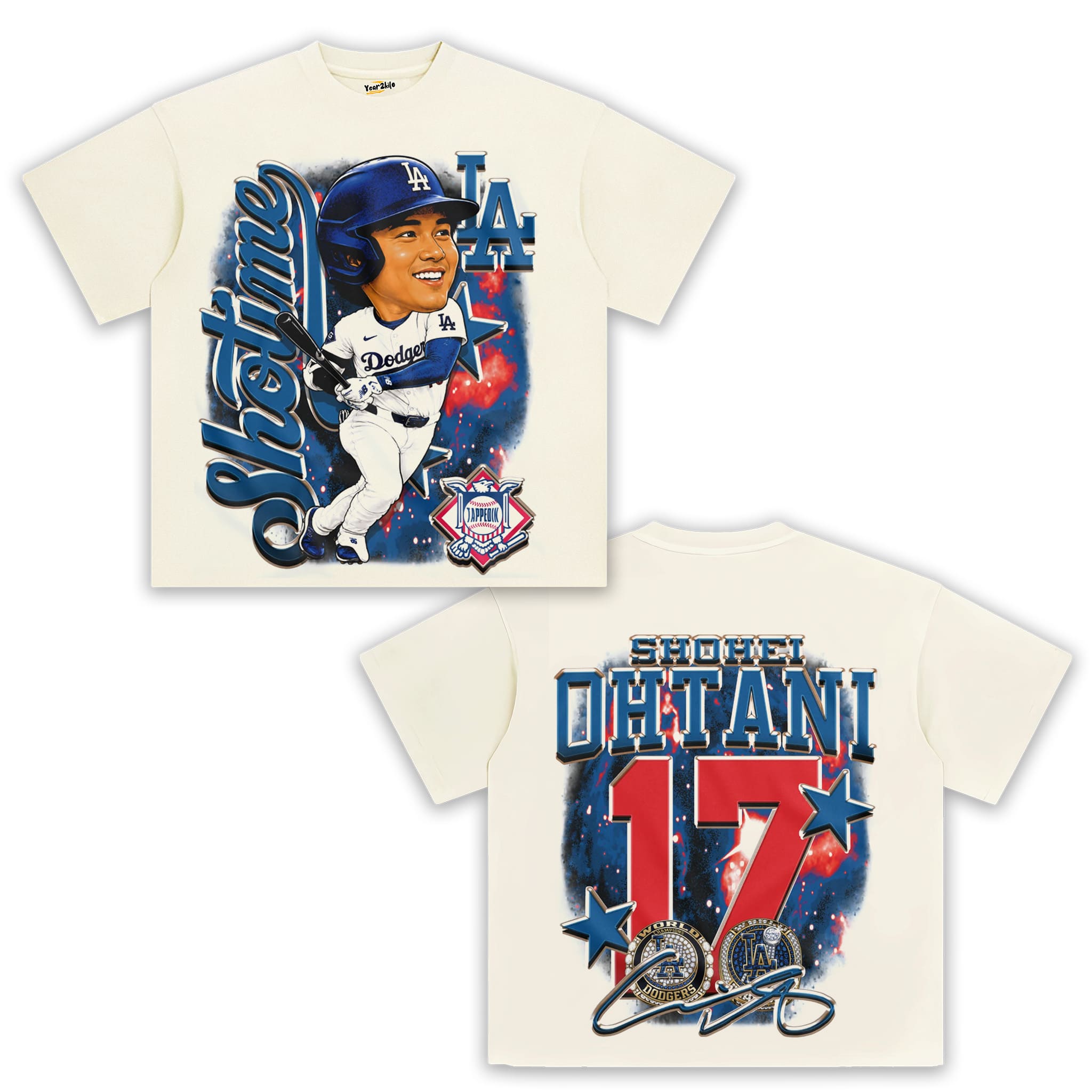 OHTANI BIG HEAD V1 TANK TOP & TEE & LONG SLEEVE & LAYERED LS & HOODIE