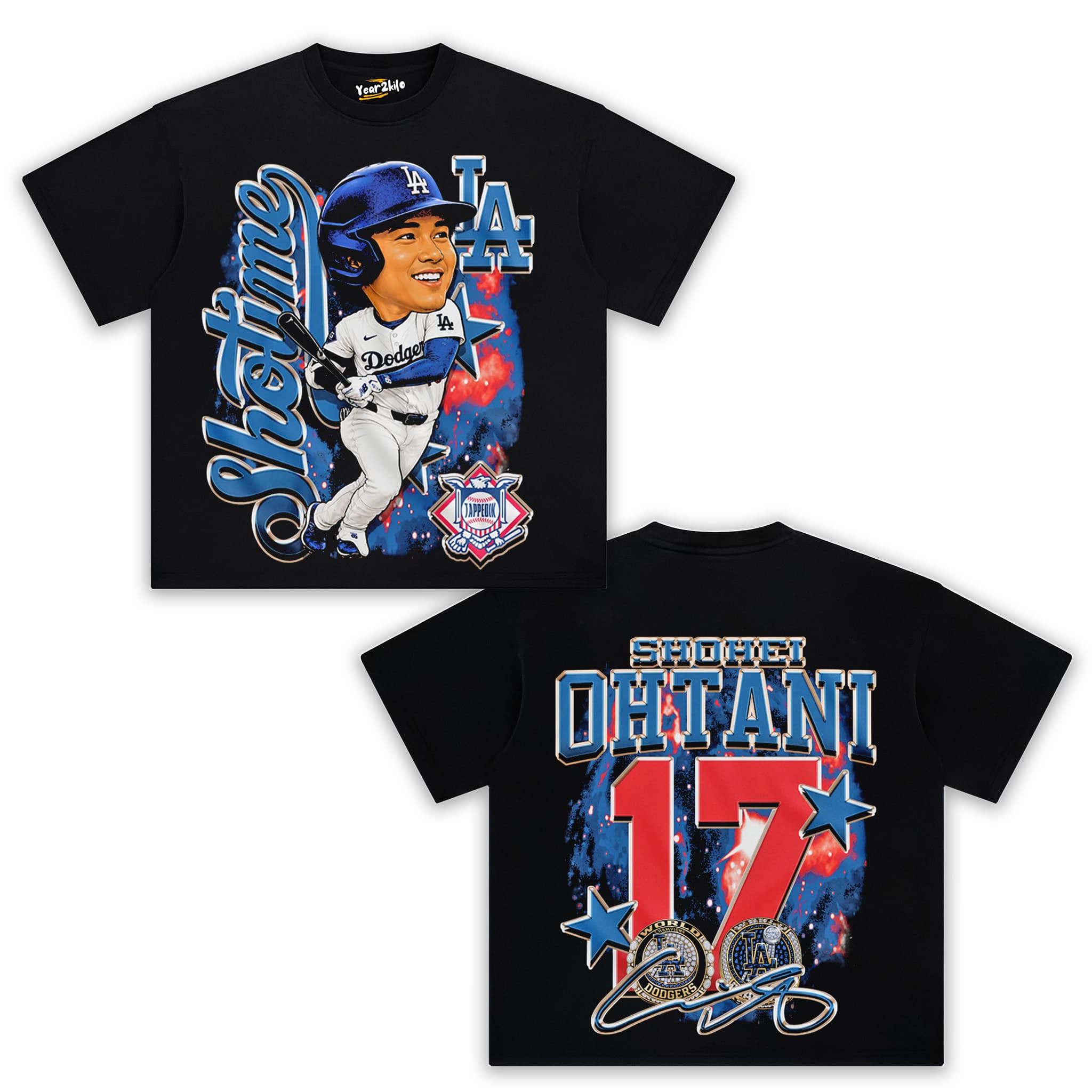 OHTANI BIG HEAD V1 TANK TOP & TEE & LONG SLEEVE & LAYERED LS & HOODIE