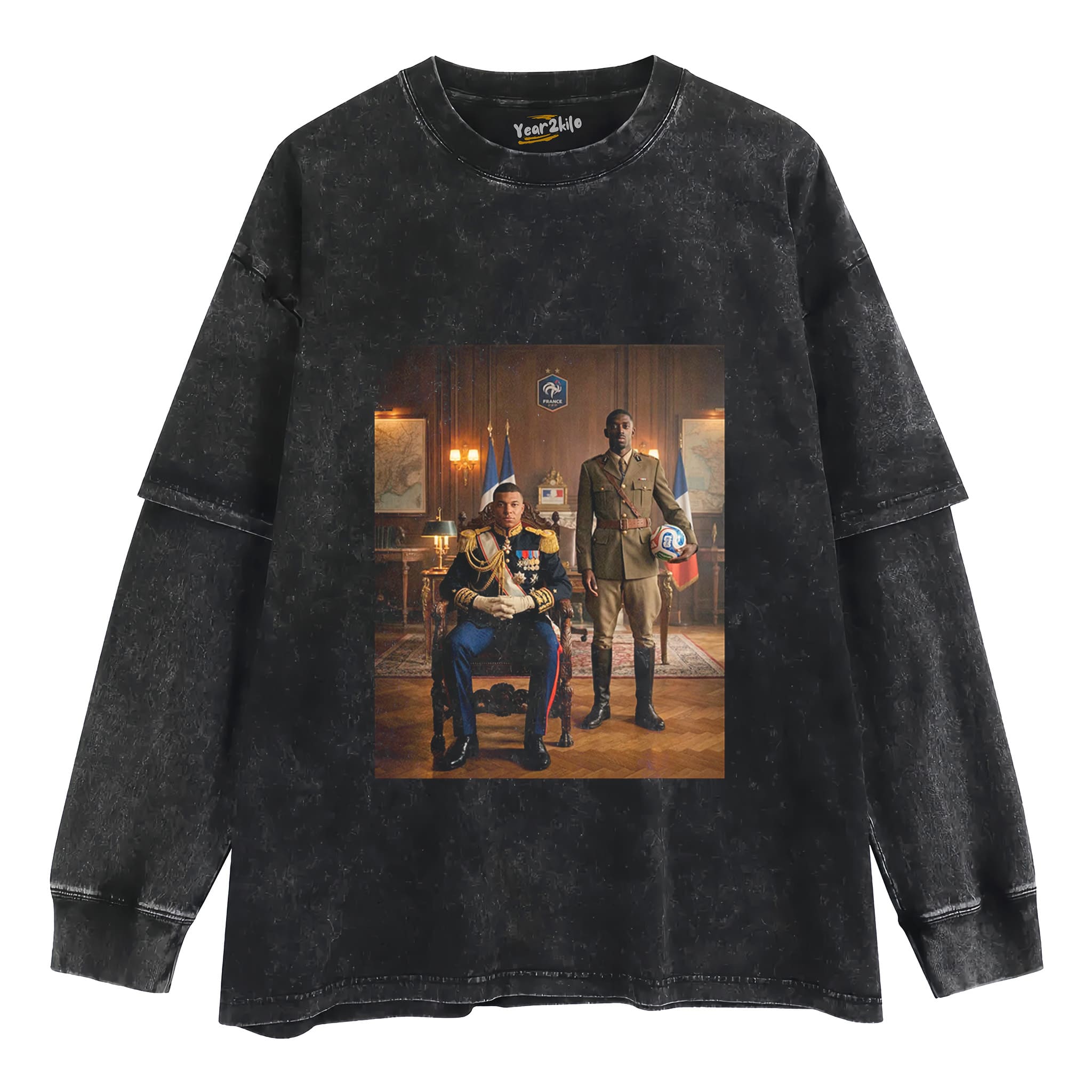 OUSMANE DEMBÉLÉ & KYLIAN MBAPPÉ FRANCE V2 TANK TOP & TEE & LONG SLEEVE & LAYERED LS & HOODIE