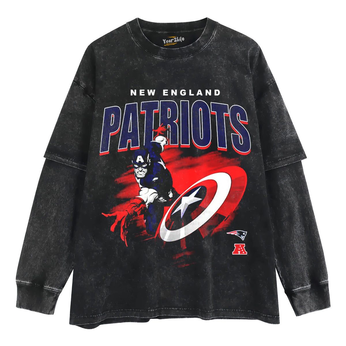 PATRIOTS X CAPTAIN AMERICA TANK TOP & TEE & LONG SLEEVE & LAYERED LS & HOODIE