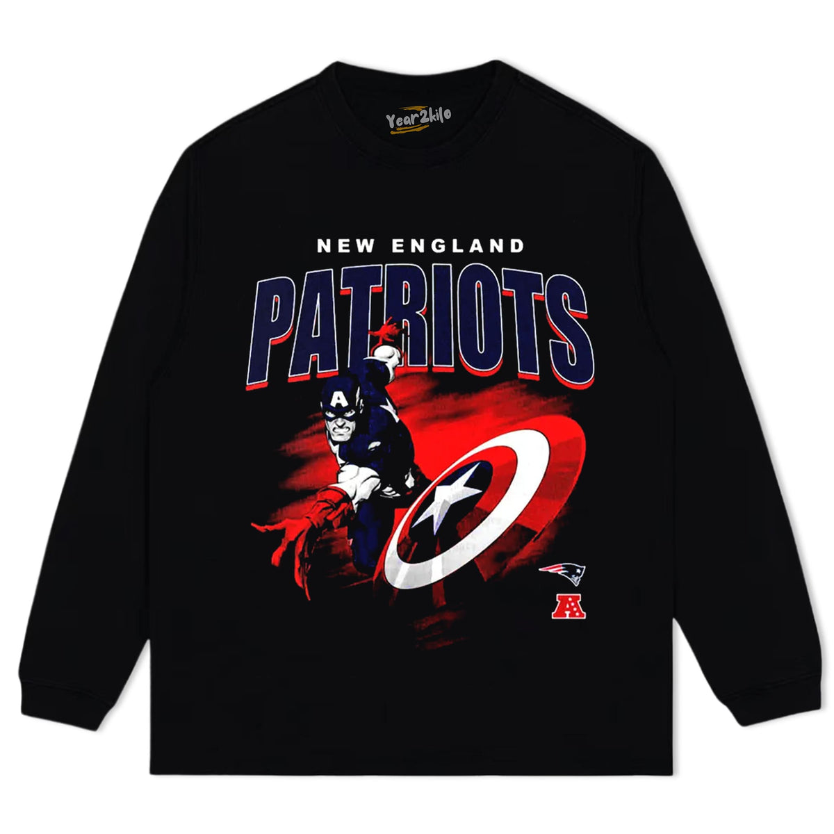 PATRIOTS X CAPTAIN AMERICA TANK TOP & TEE & LONG SLEEVE & LAYERED LS & HOODIE