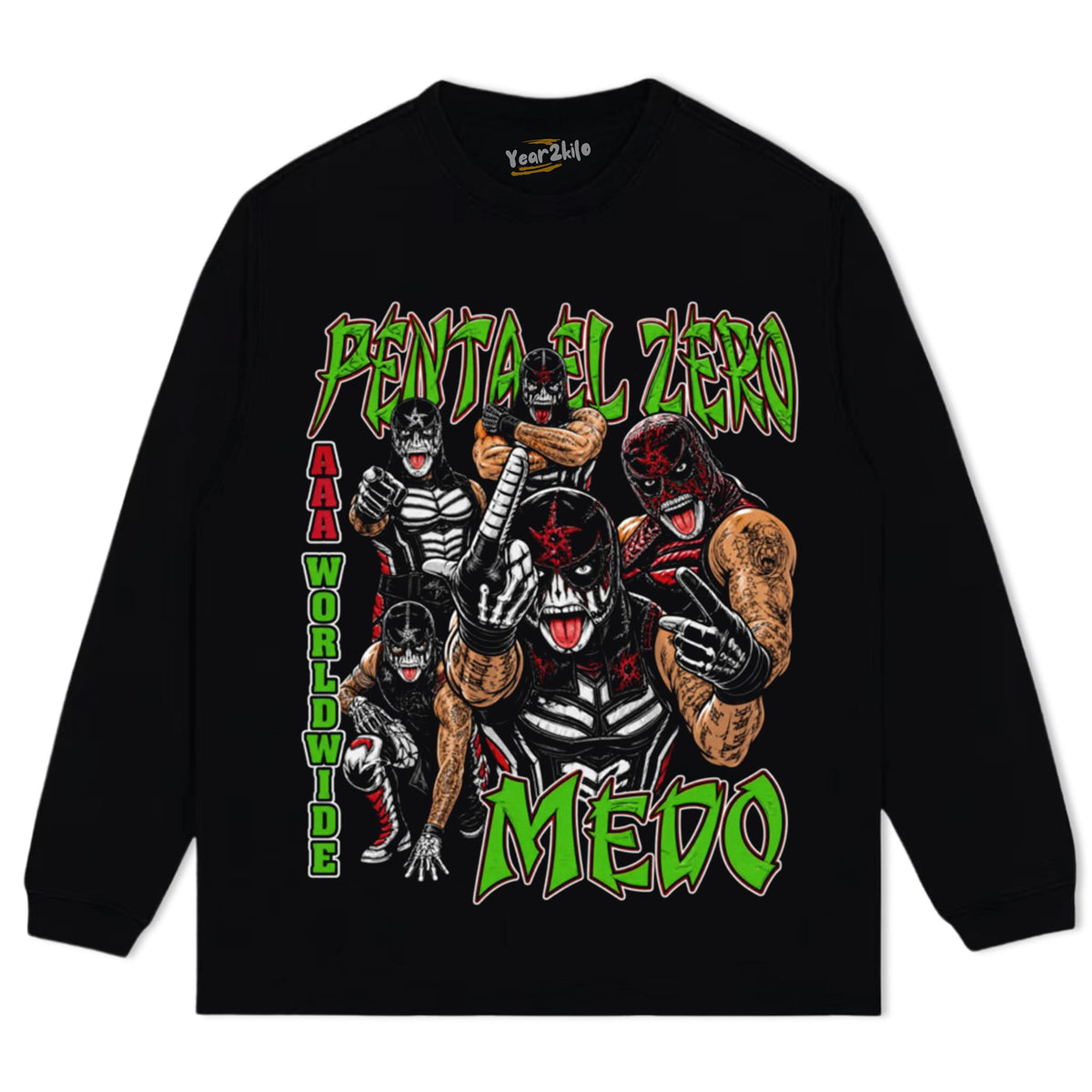 PENTA EL ZERO MIEDO AAA LUCHA LIBRE TANK TOP & TEE & LONG SLEEVE & LAYERED LS & HOODIE