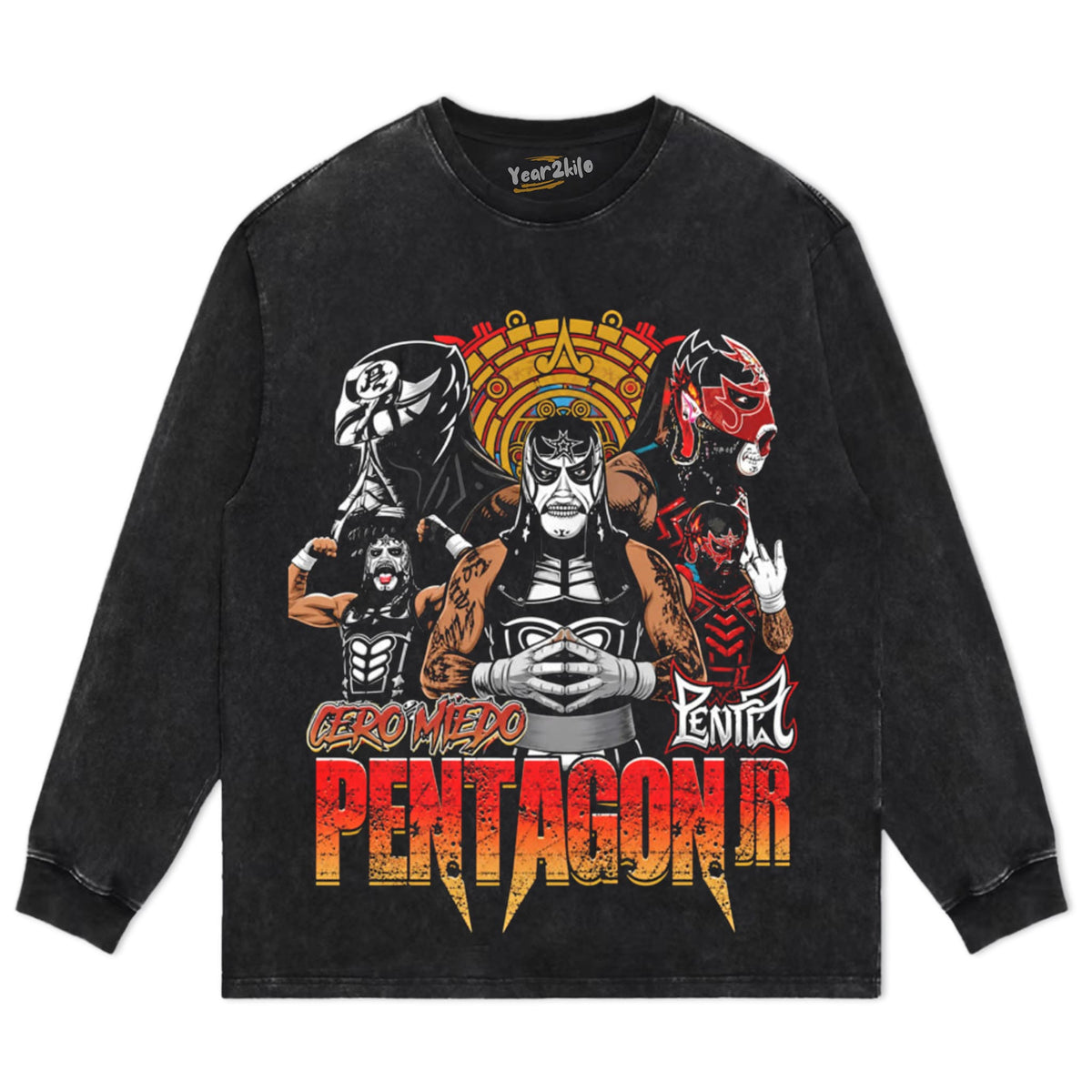 PENTAGON JR CERO MIEDO LUCHA LIBRE TANK TOP & TEE & LONG SLEEVE & LAYERED LS & HOODIE