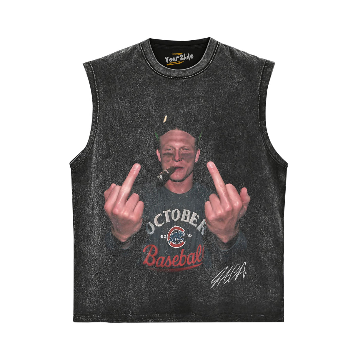 PETE CROW-ARMSTRONG - THE MIDDLE FINGER MEME TANK TOP & TEE & LONG SLEEVE & LAYERED LS & HOODIE