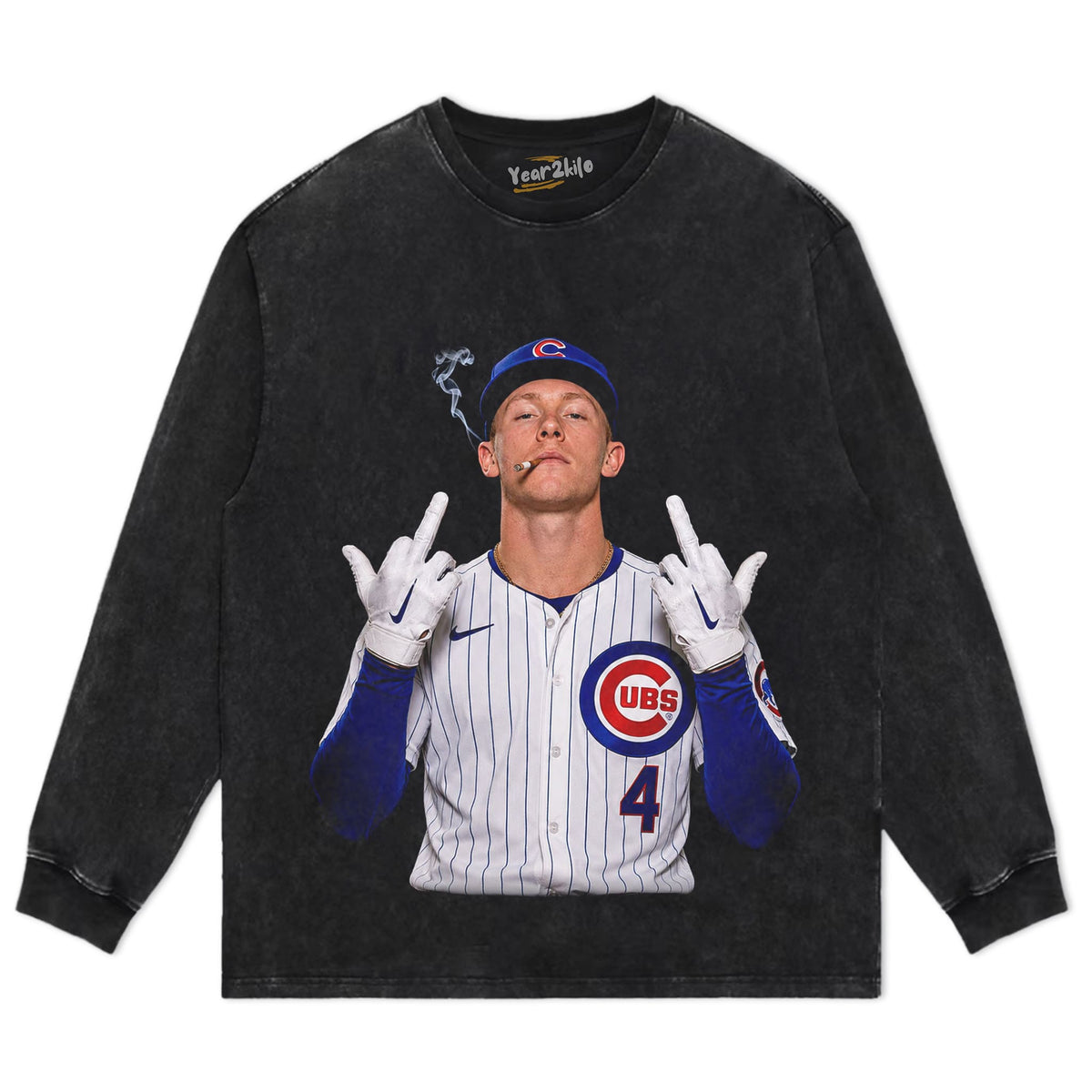 PETE CROW-ARMSTRONG - THE MIDDLE FINGER MEME V2 TANK TOP & TEE & LONG SLEEVE & LAYERED LS & HOODIE