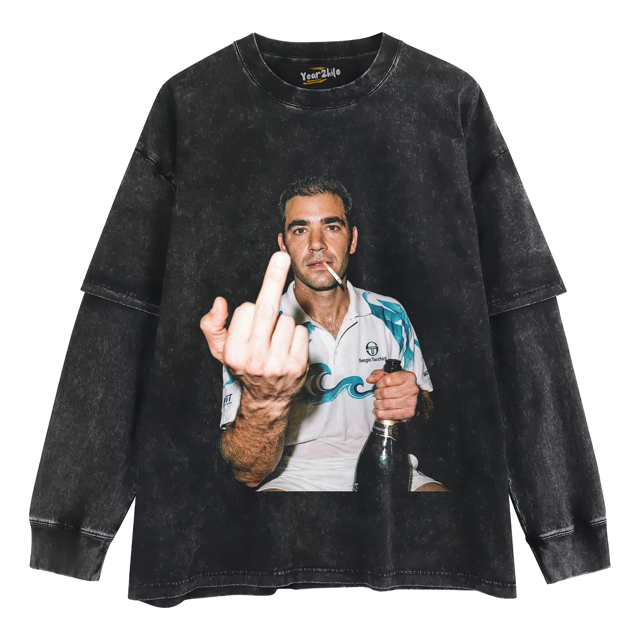 PETE SAMPRAS TENNIS LEGEND GRAPHIC TANK TOP & TEE & LONG SLEEVE & LAYERED LS & HOODIE