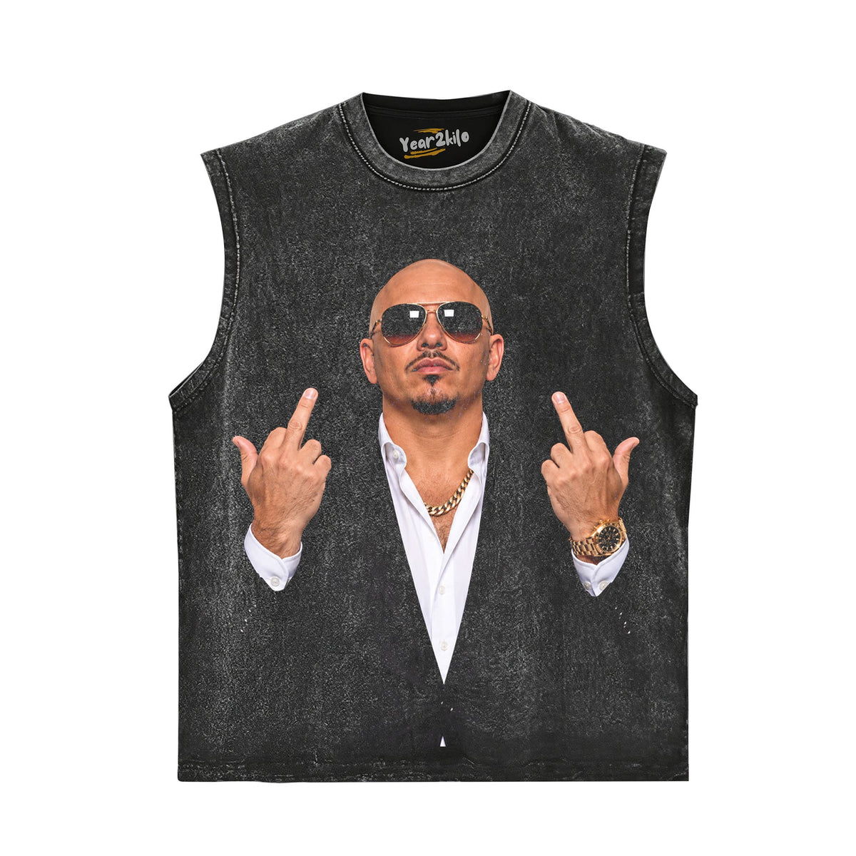 PITBULL - MIDDLE FINGER TANK TOP & TEE & LONG SLEEVE & LAYERED LS & HOODIE