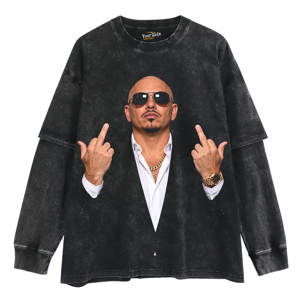 PITBULL - MIDDLE FINGER TANK TOP & TEE & LONG SLEEVE & LAYERED LS & HOODIE
