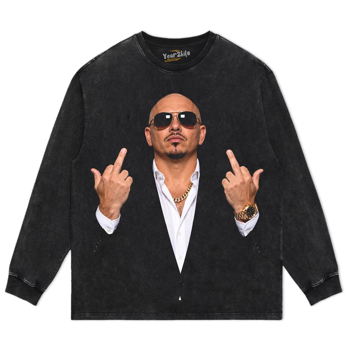 PITBULL - MIDDLE FINGER TANK TOP & TEE & LONG SLEEVE & LAYERED LS & HOODIE