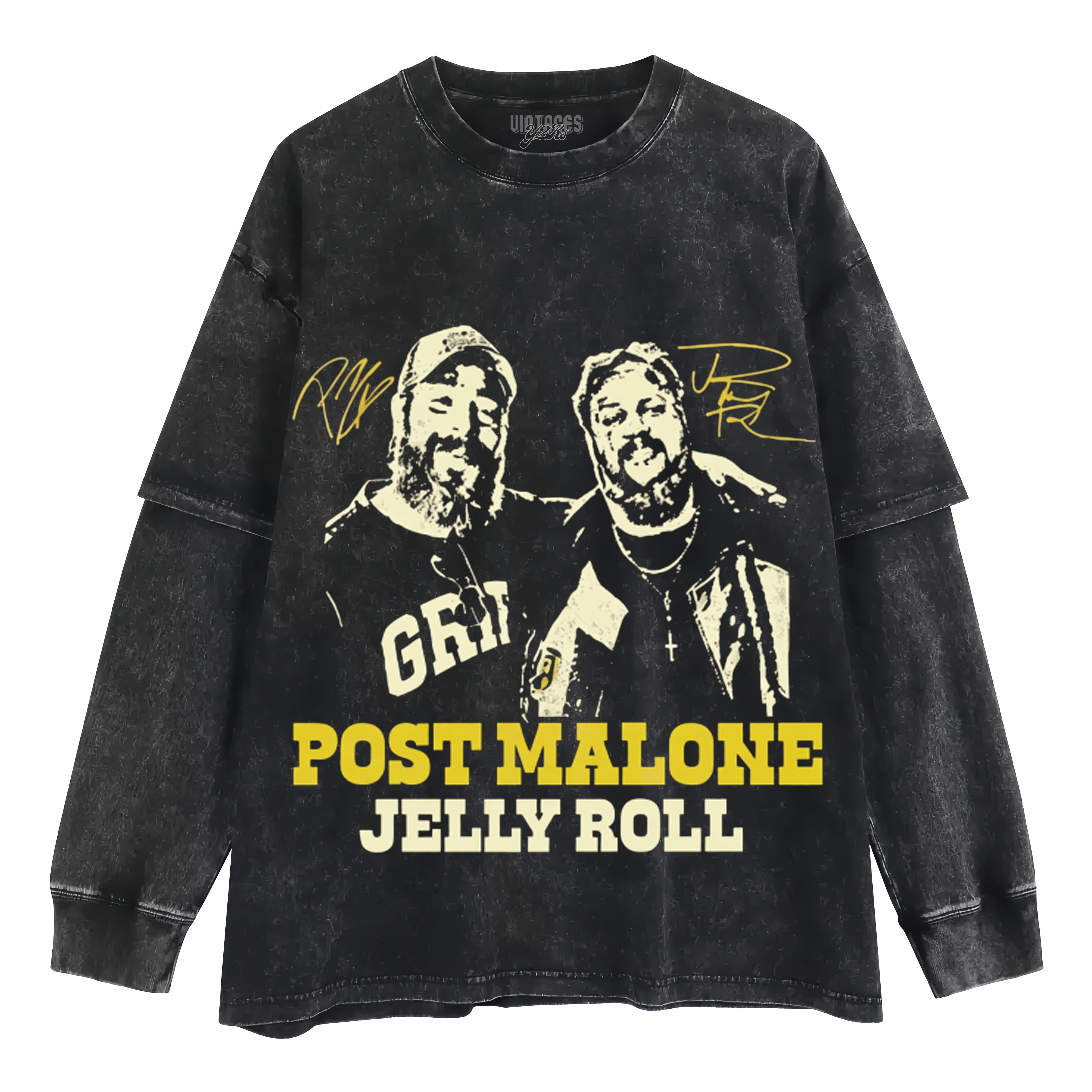 POST MALONE AND JELLY ROLL THE BIG ASS STADIUM TOUR 2026 LAYERED LONG SLEEVE