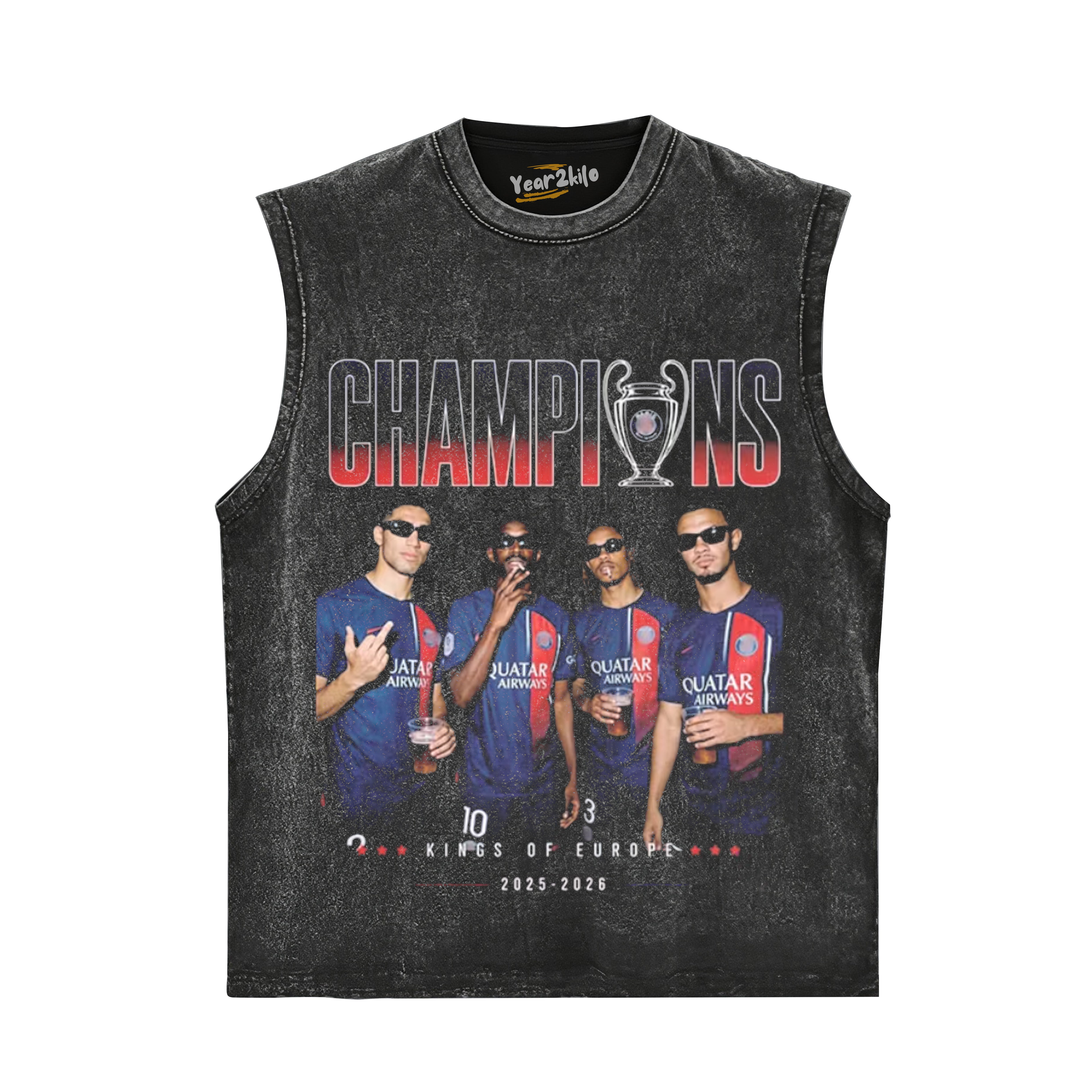 PSG CHAMPIONS V6 TANK TOP & TEE & LONG SLEEVE & LAYERED LS & HOODIE