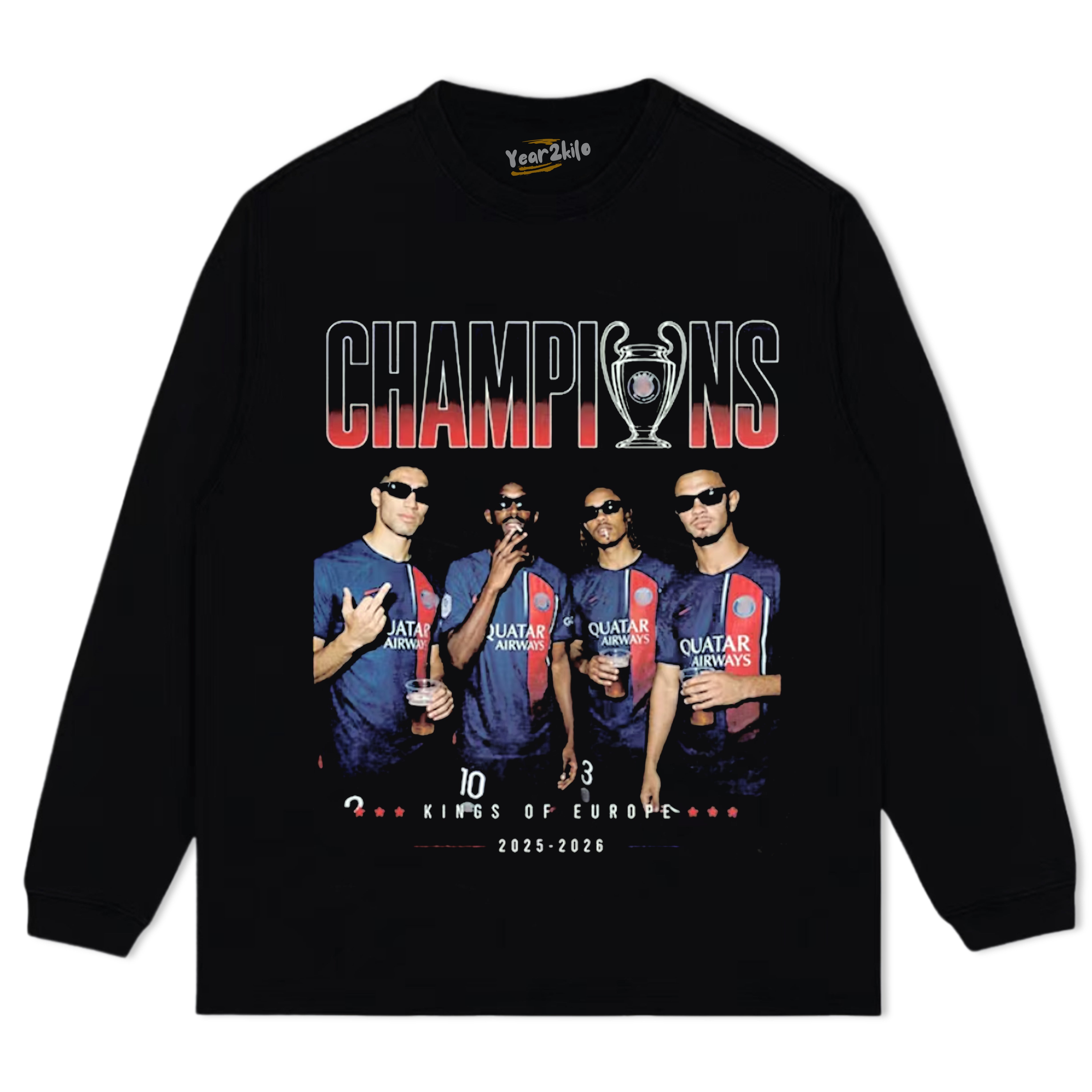 PSG CHAMPIONS V6 TANK TOP & TEE & LONG SLEEVE & LAYERED LS & HOODIE