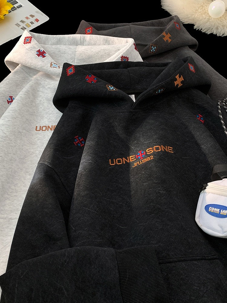 PREMIUM TRIBAL EMBROIDERED HEAVYWEIGHT HOODIE