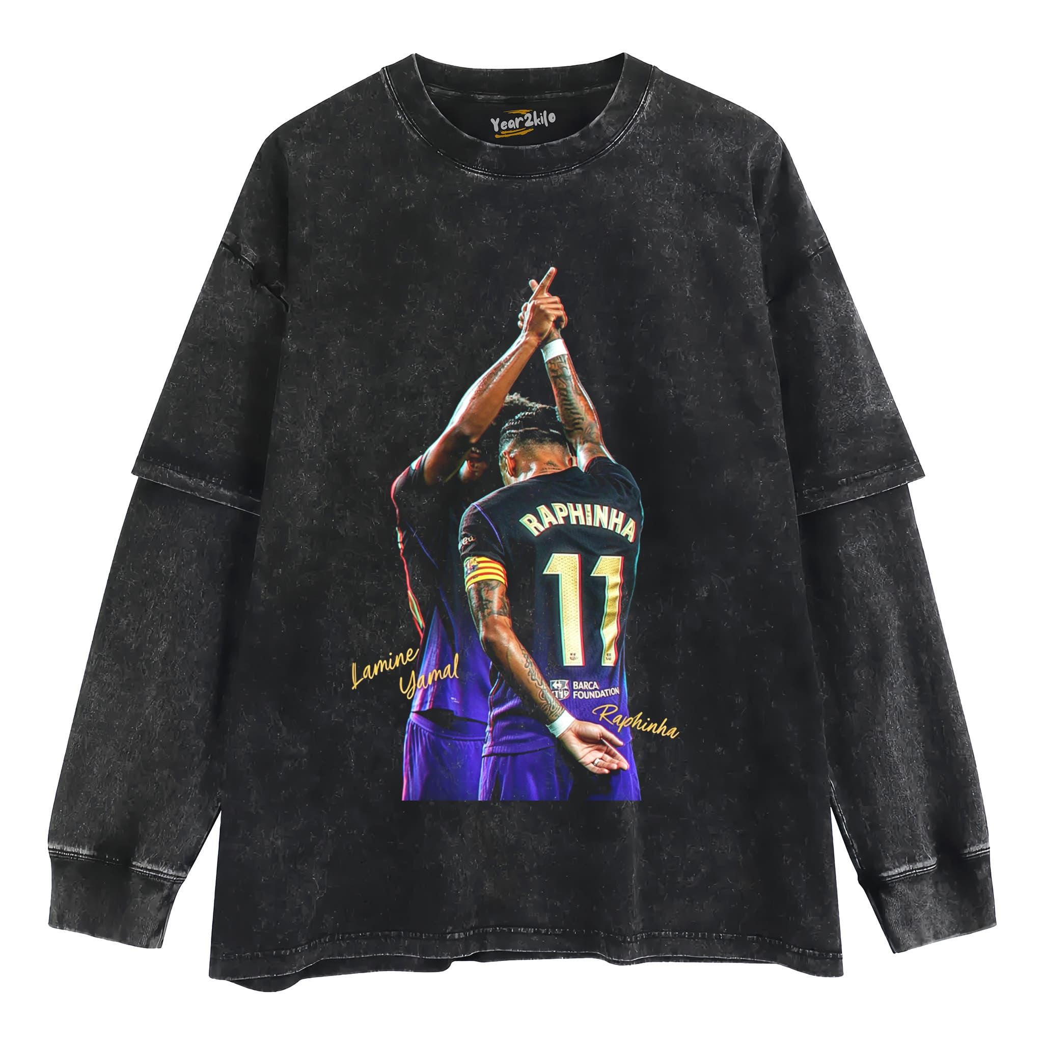 RAPHINHA AND LAMINE YAMAL FC BARCELONA 2026 TANK TOP & TEE & LONG SLEEVE & LAYERED LS & HOODIE