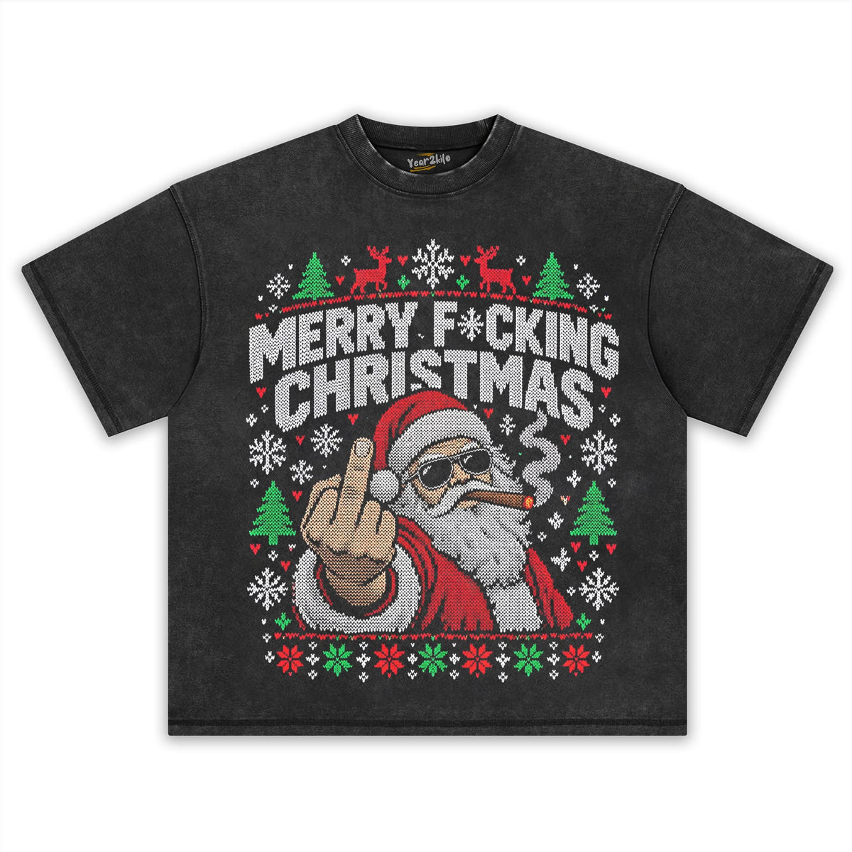 REBEL SANTA TANK TOP & TEE & LONG SLEEVE & LAYERED LS & HOODIE