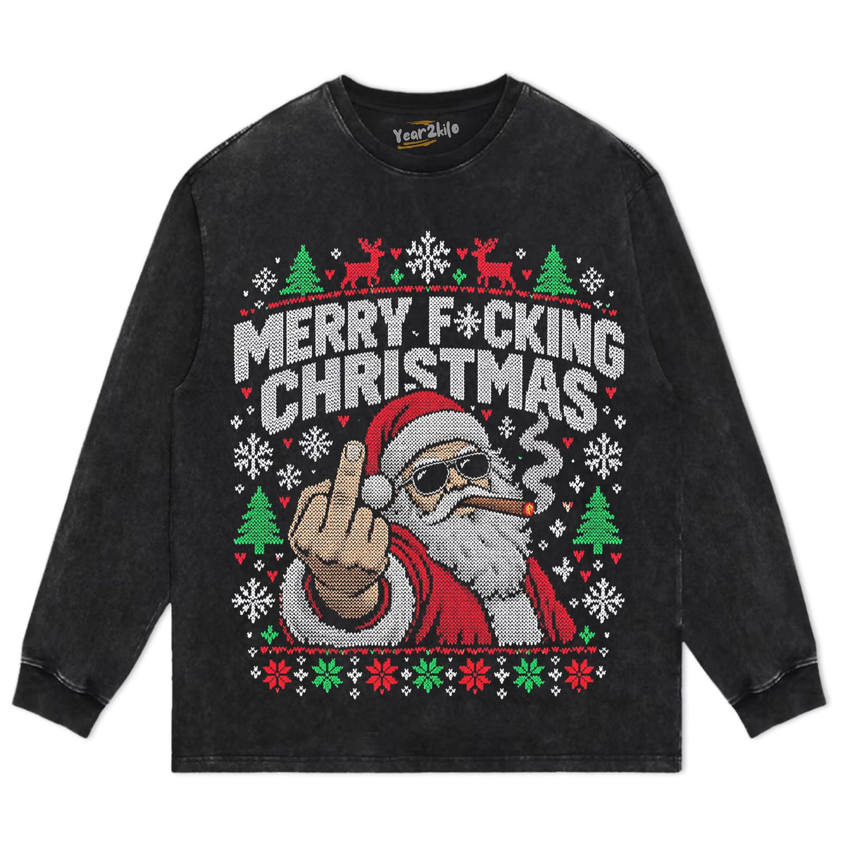 REBEL SANTA TANK TOP & TEE & LONG SLEEVE & LAYERED LS & HOODIE