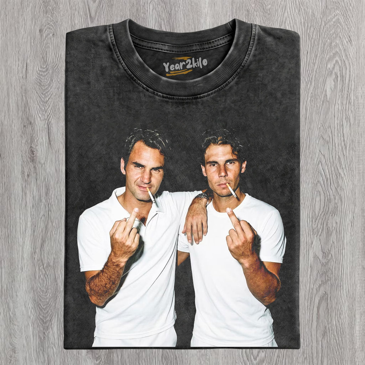 ROGER FEDERER & RAFAEL NADAL TENNIS LEGEND GRAPHIC V4 TANK TOP & TEE & LONG SLEEVE & LAYERED LS & HOODIE