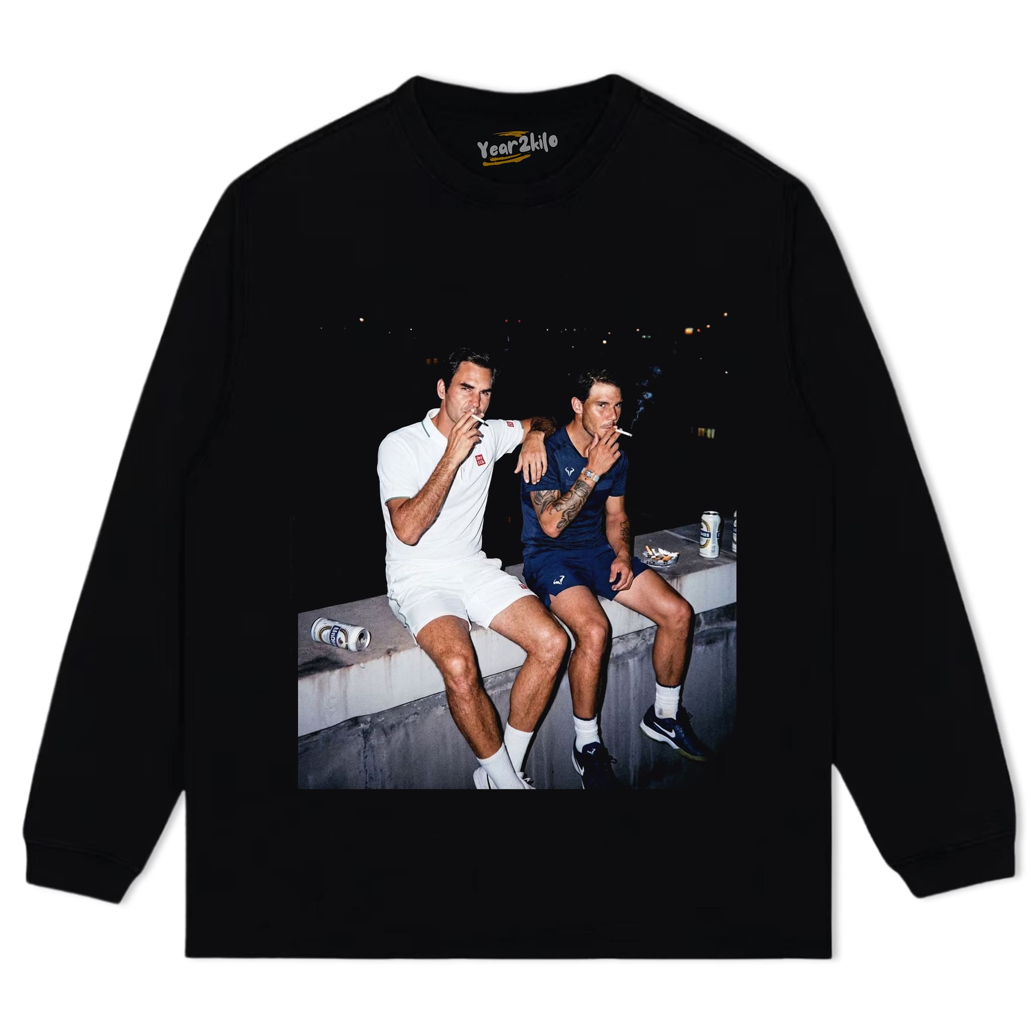 ROGER FEDERER & RAFAEL NADAL TENNIS LEGEND GRAPHIC V1 TANK TOP & TEE & LONG SLEEVE & LAYERED LS & HOODIE
