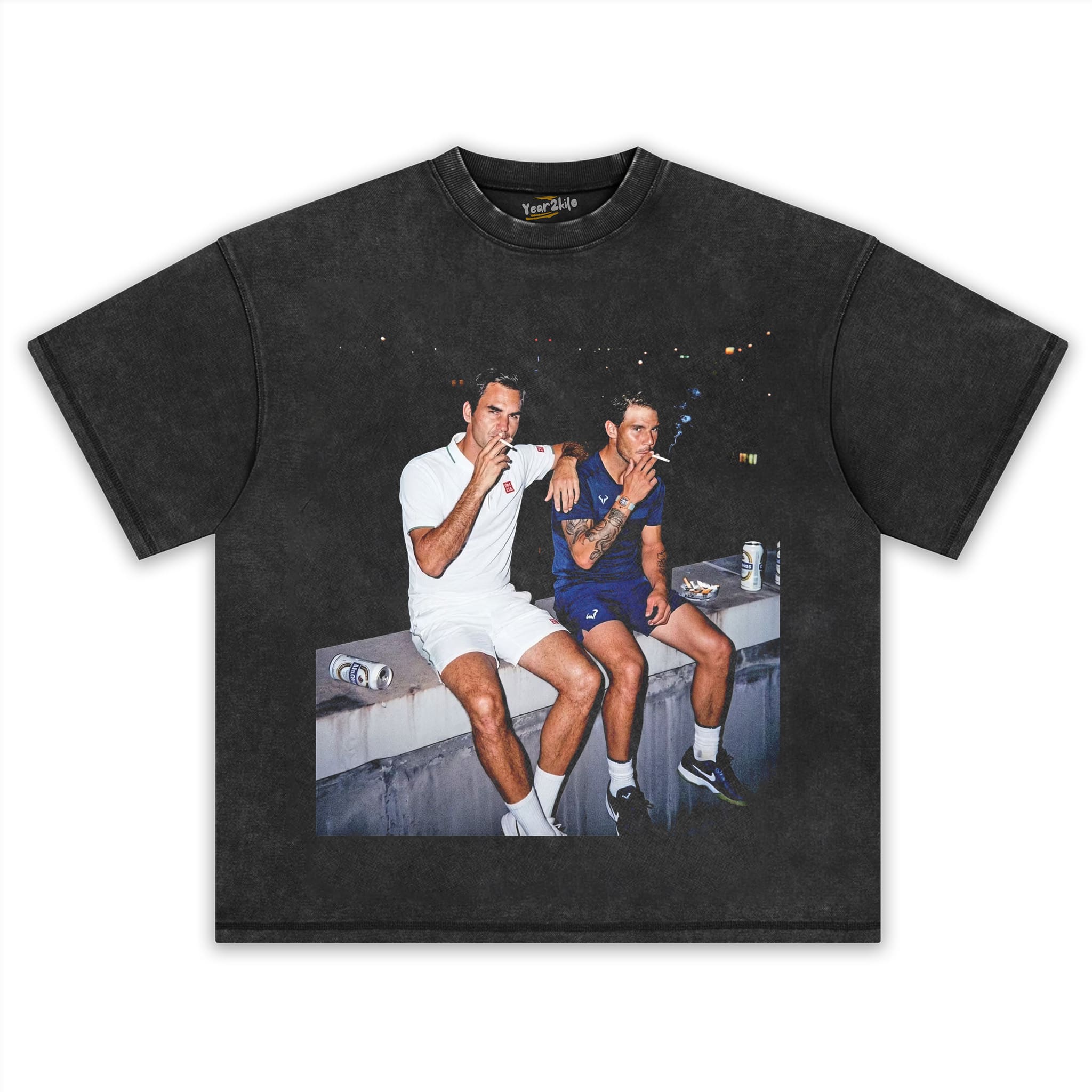 ROGER FEDERER & RAFAEL NADAL TENNIS LEGEND GRAPHIC V1 TANK TOP & TEE & LONG SLEEVE & LAYERED LS & HOODIE