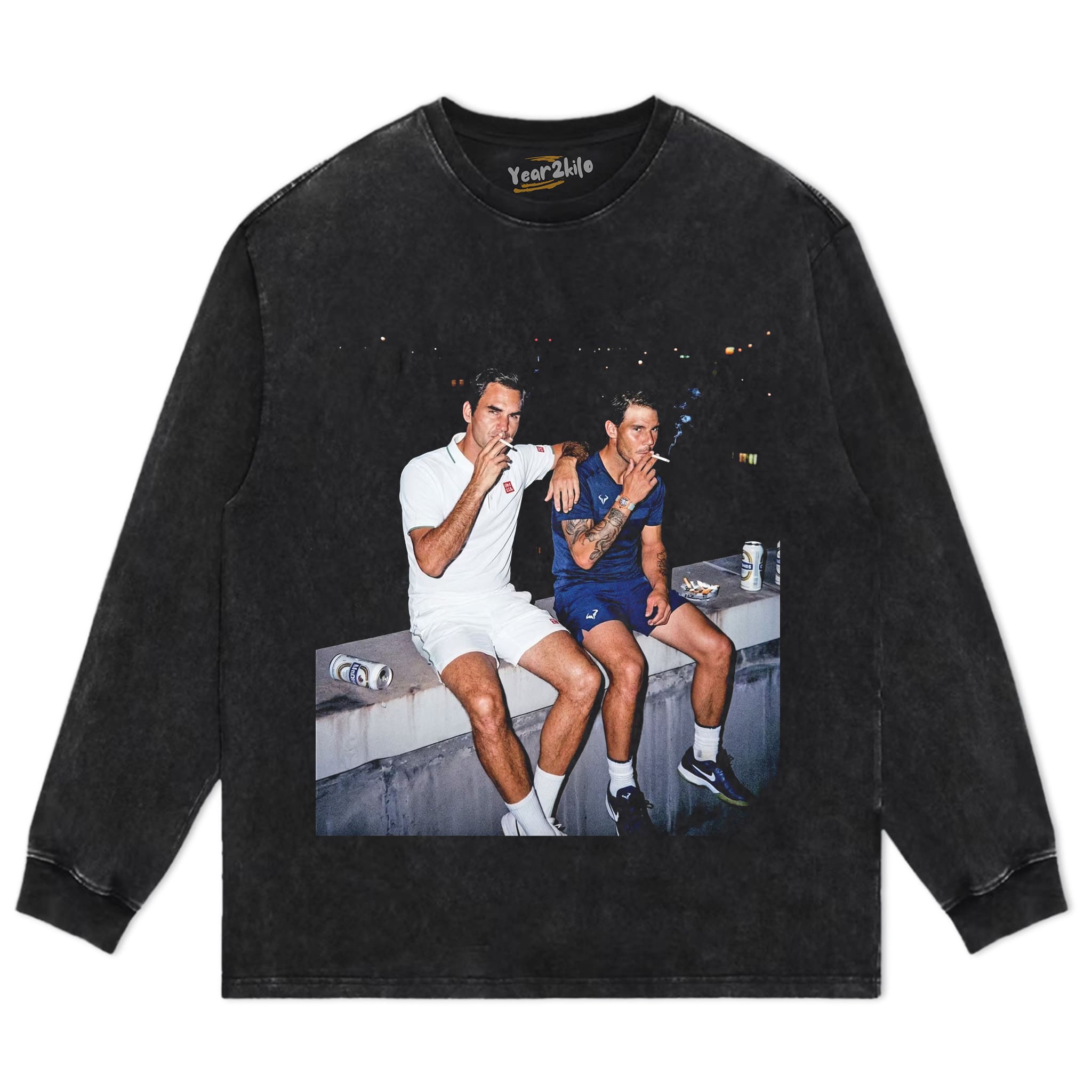 ROGER FEDERER & RAFAEL NADAL TENNIS LEGEND GRAPHIC V1 TANK TOP & TEE & LONG SLEEVE & LAYERED LS & HOODIE